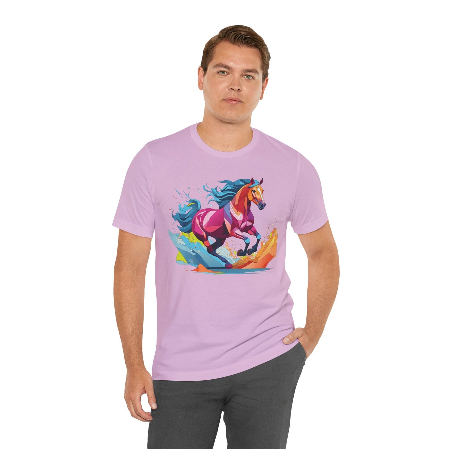 Unisex Animal Tee Shirt With Wild Animals Art Design Short Sleeve Casual Wear Everyday