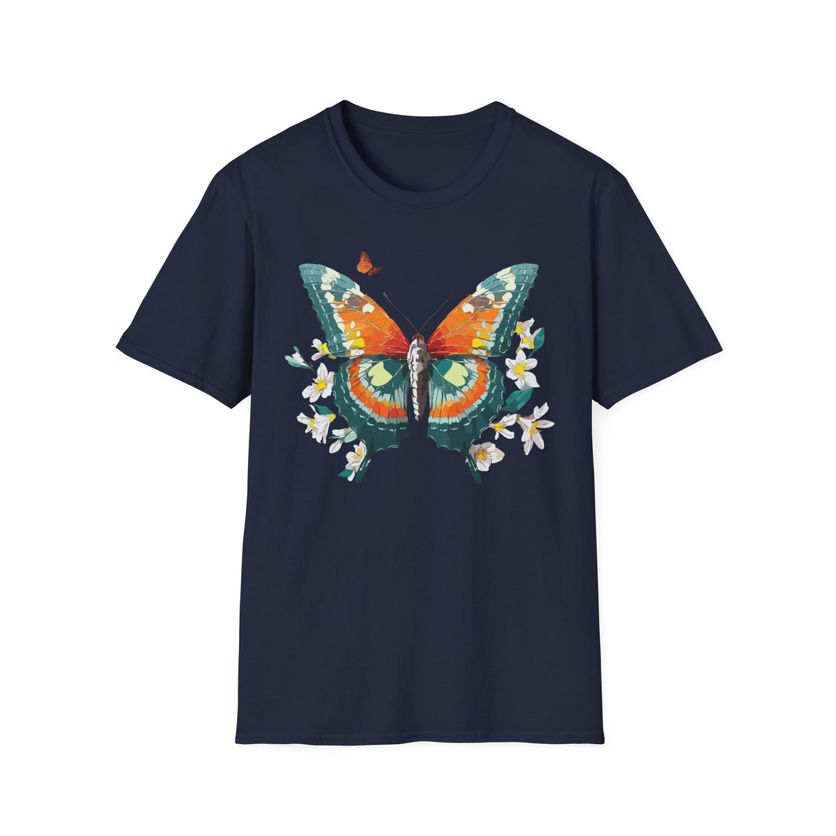 Colorful Watercolor Butterfly T-Shirt | Floral Graphic Tee Unisex 100 Cotton Gildan T-Shirt