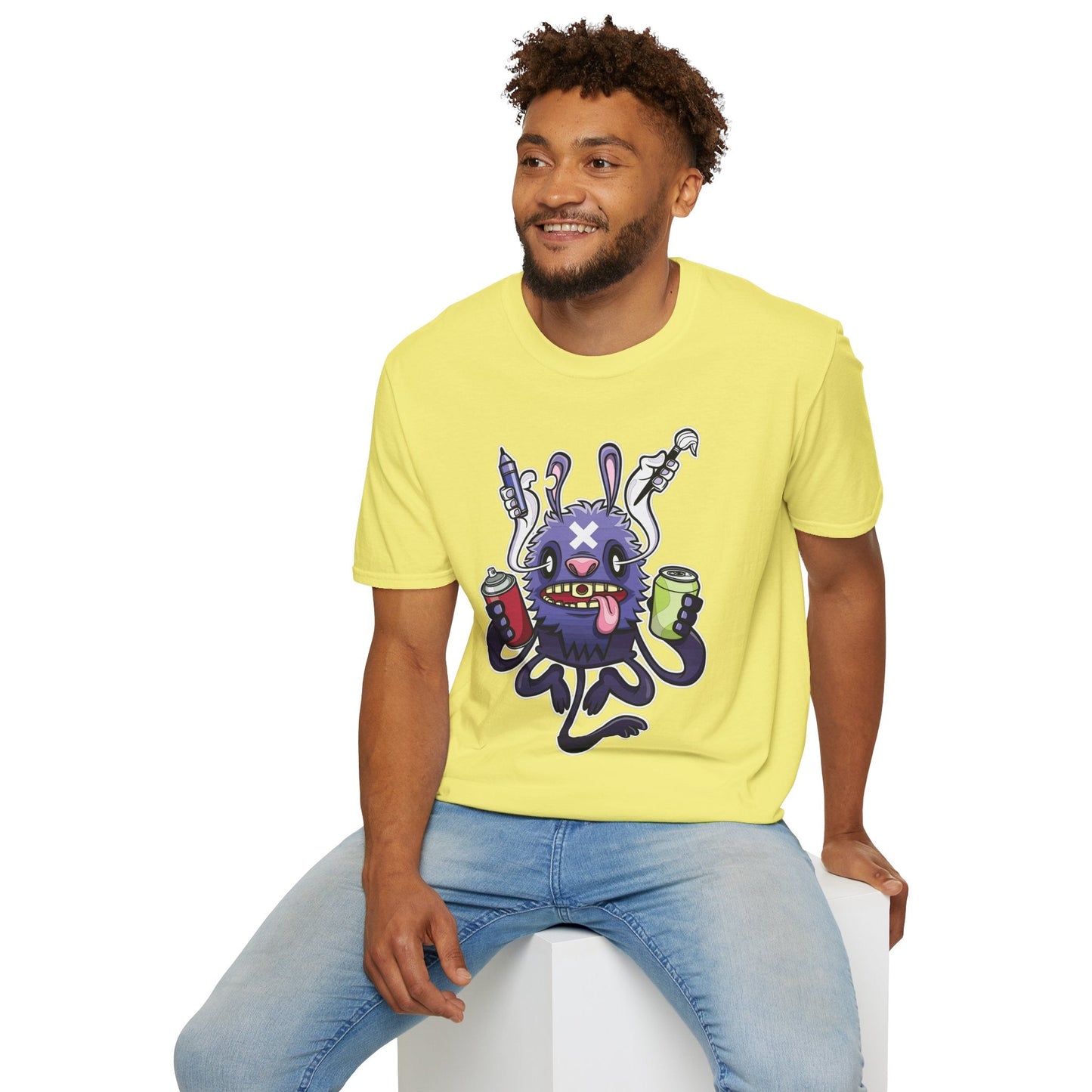 Cartoon T Shirt Animation T Shirt Funny Tee Shirt Unisex Softstyle Gildan 64000 Art Design