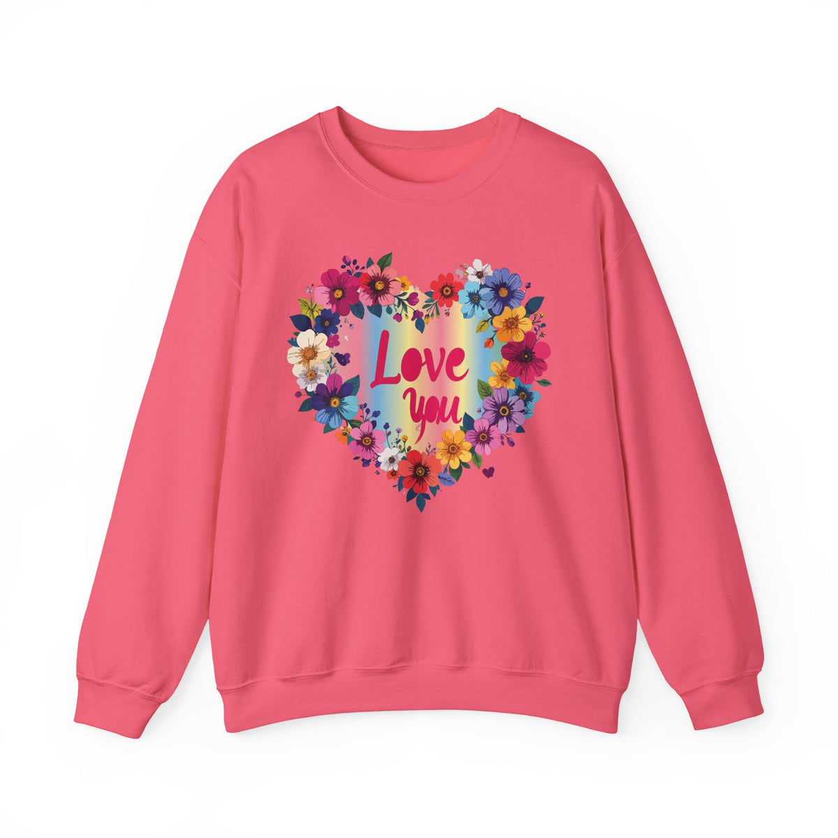 Floral Love You Heart Sweatshirt, Floral Heart Sweatshirt, Floral Love Sweatshirt, Valentine's Day Sweatshirt, Floral Sweatshirt 111