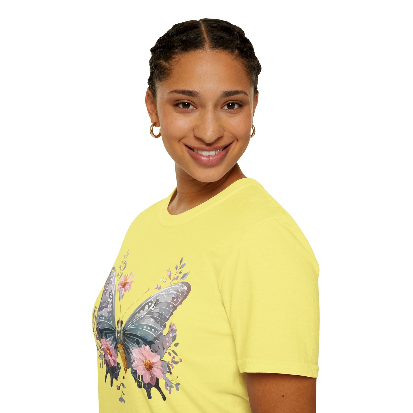 Butterfly Themed Unisex T Shirt Softstyle Monarch Gildan 64000 Ring Spun Cotton Tee
