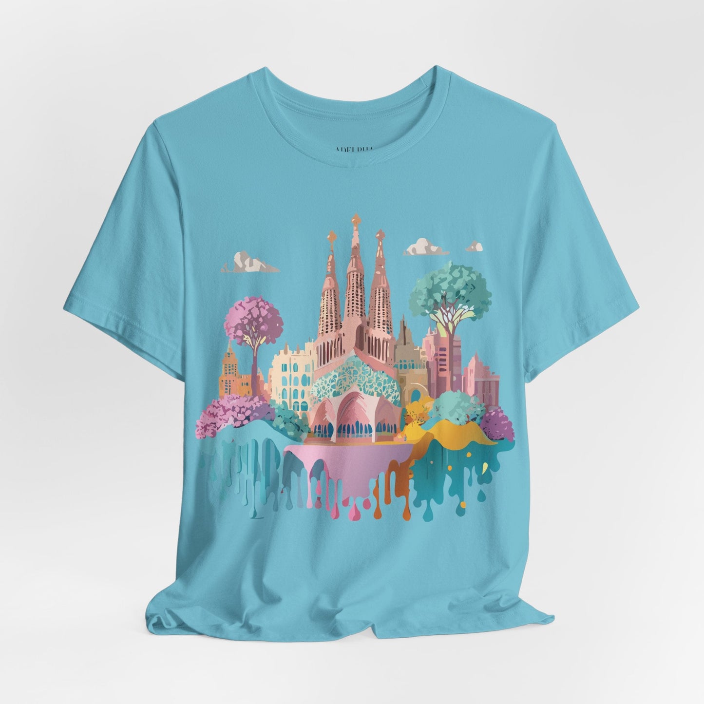 Unisex Graphic Tee With Original Vintage Inspired Artwork By Adelpha Barcelona Style