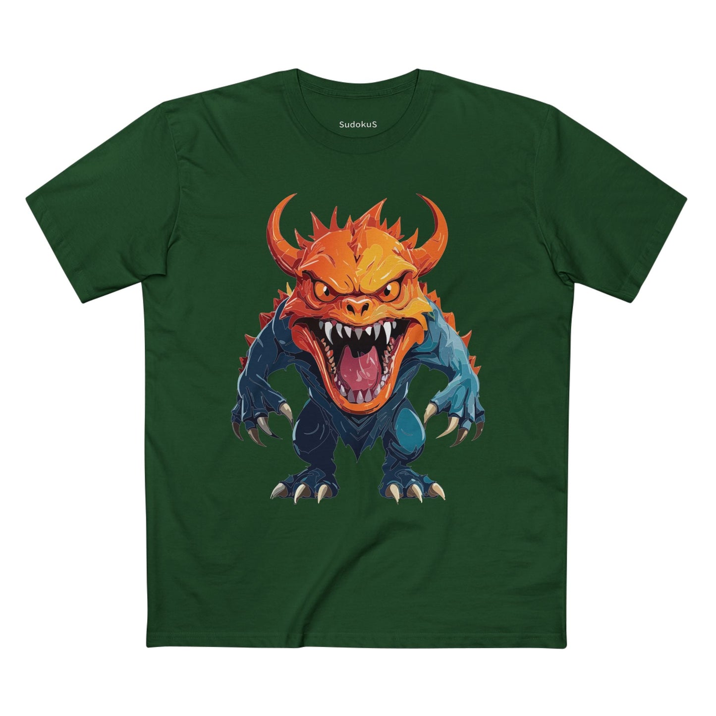 Cartoon Monsters Graphic Unisex 100 Cotton Staple Tee 27