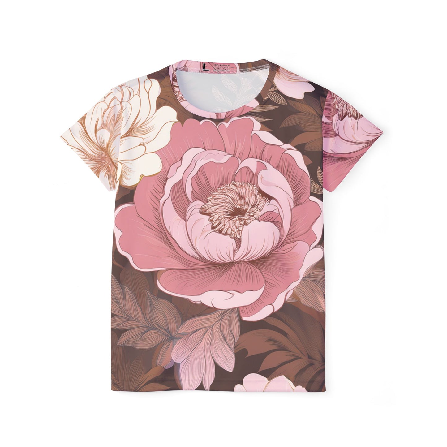 Women Poly T-Shirt with Floral Print