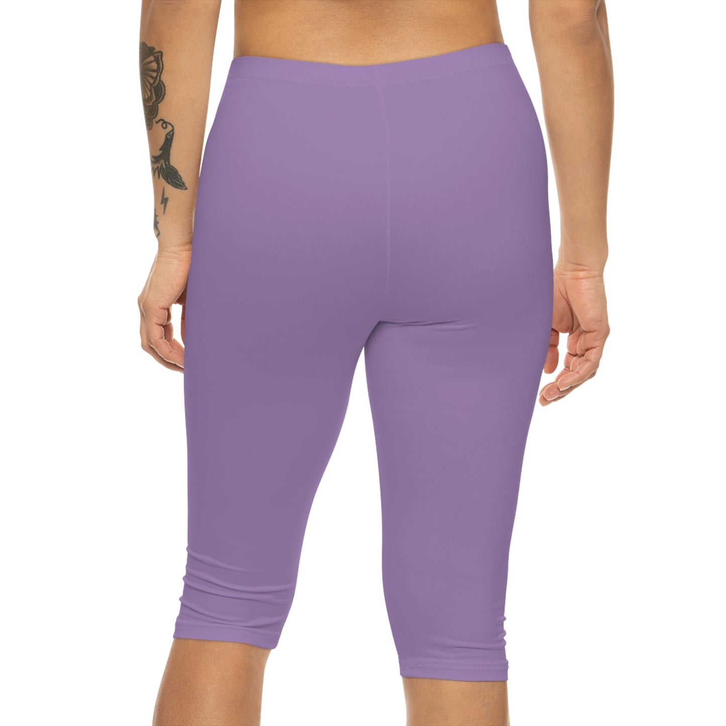 Furry Orchid Color Women's Brushed Suede Poly Span Casual Capri Leggings XS-2XL