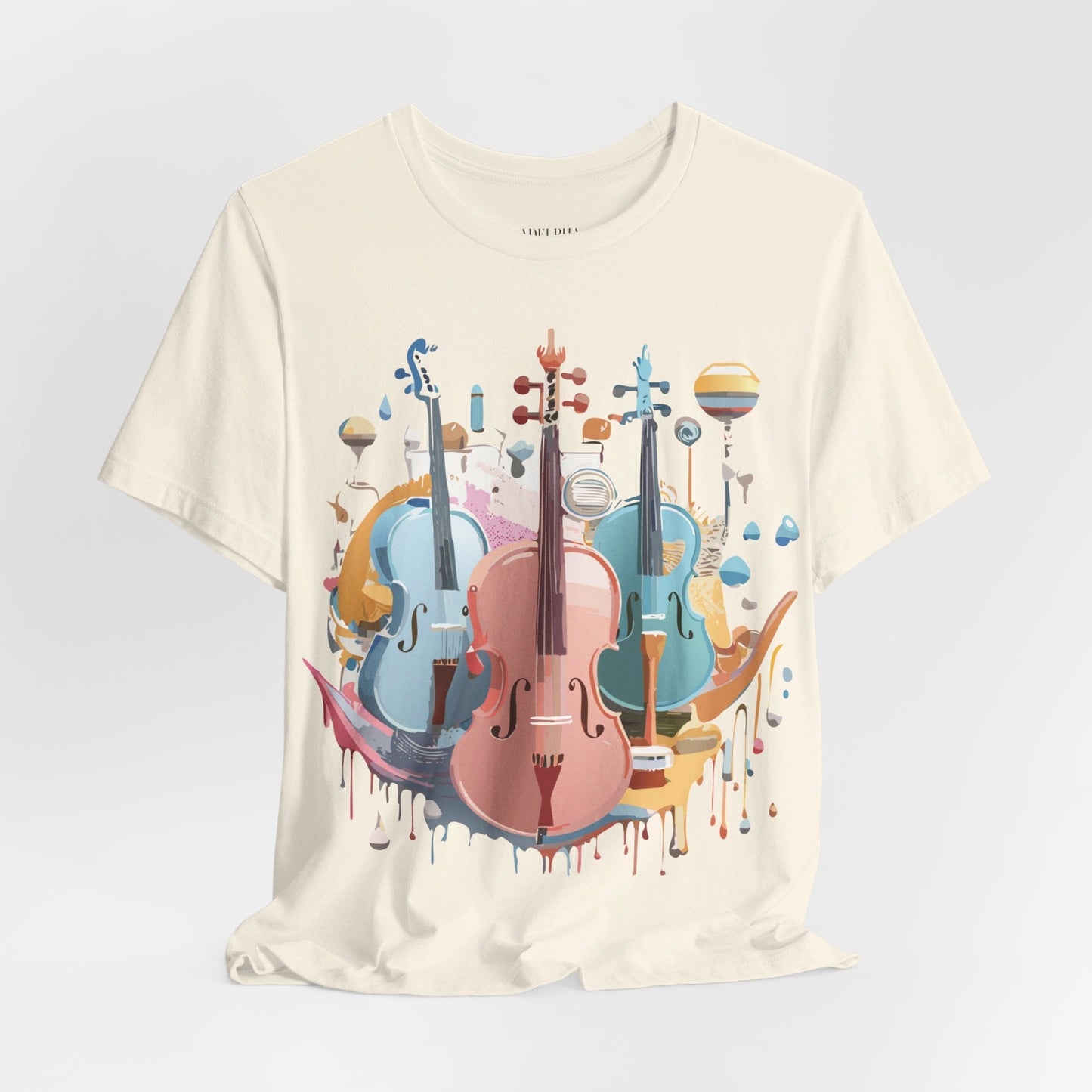 Music Graphic T Shirt Unisex Vintage Inspired Art Tee by Adelpha Premium Jersey Short Sleeve