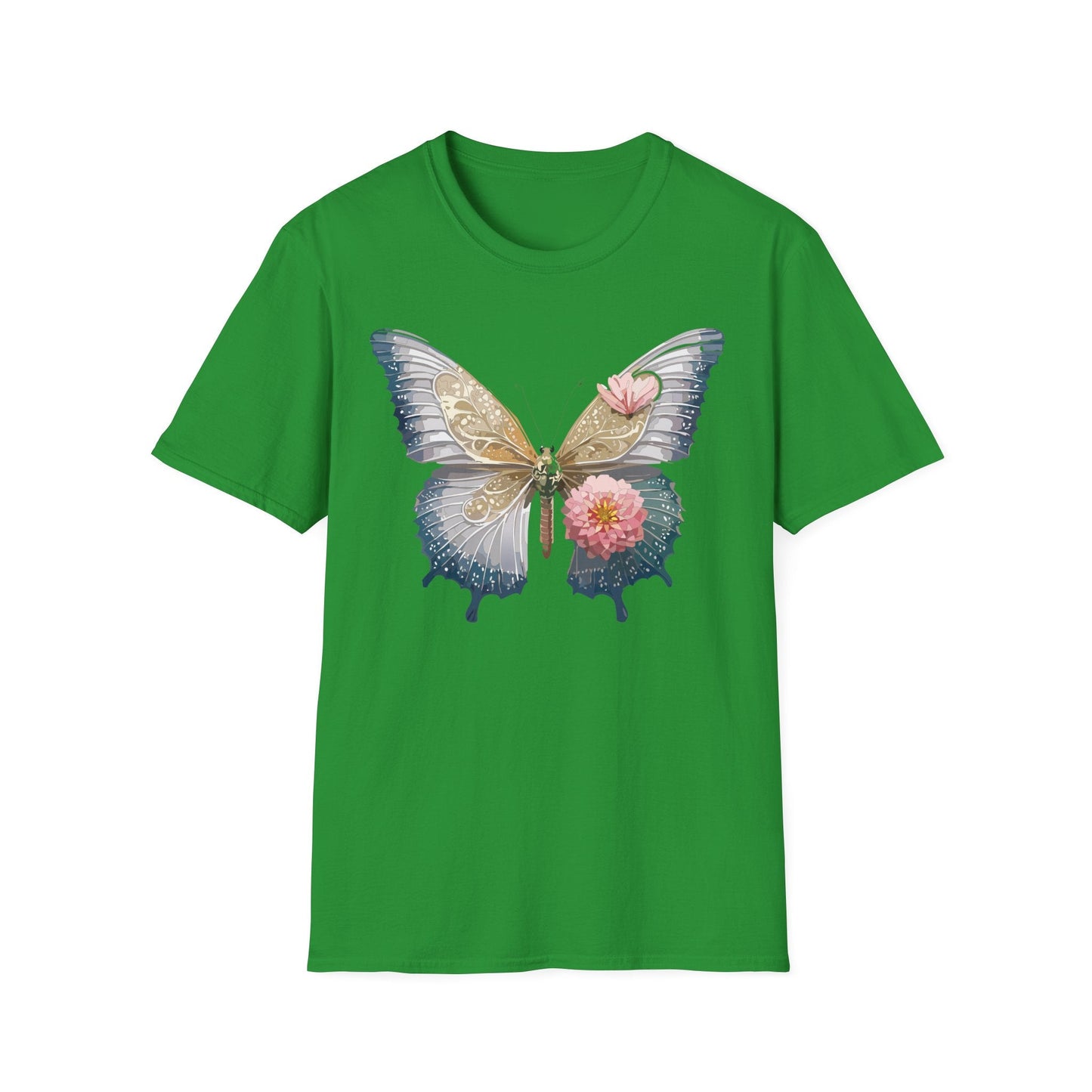Unisex Monarch Butterfly T Shirt Softstyle Gildan 64000 100 Percent Ring Spun Cotton Tee