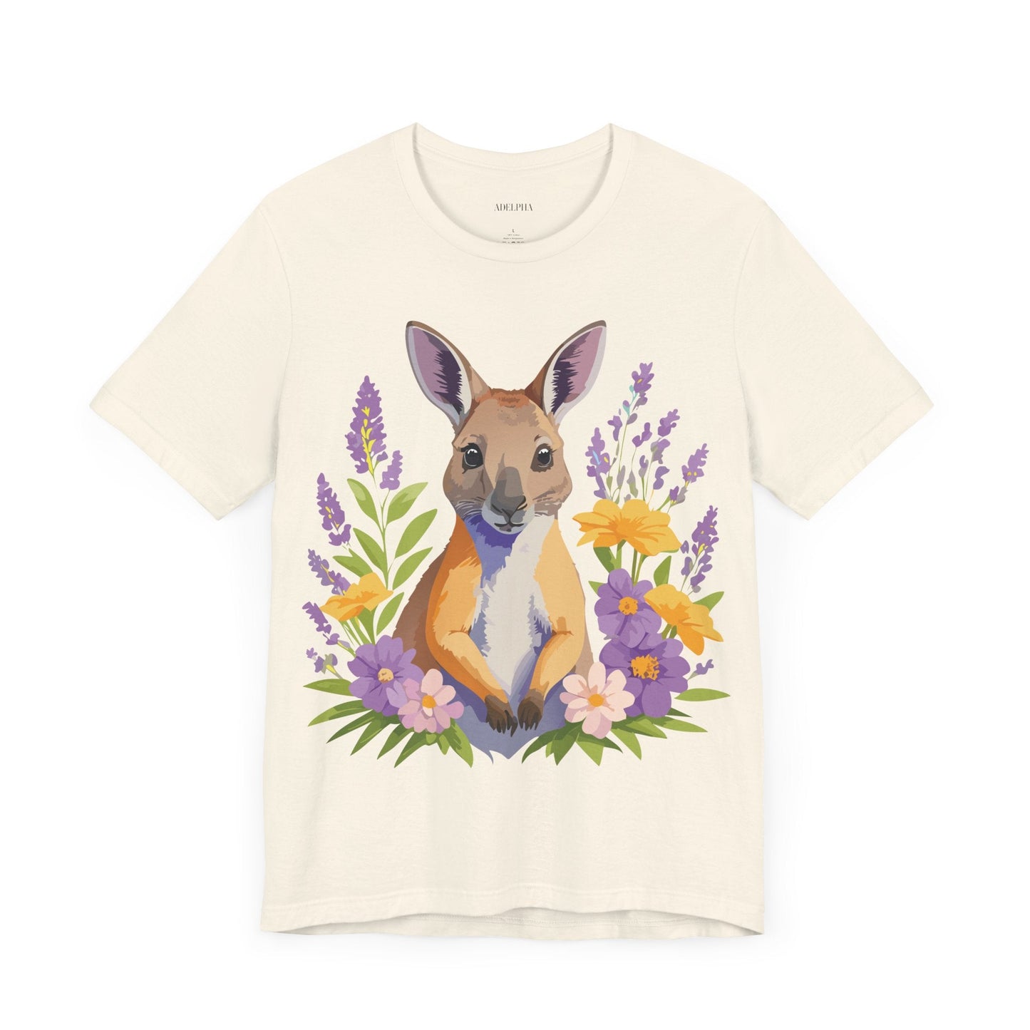 Adelpha Vintage Inspired Graphic Tee Kangaroo Artwork Unisex Jersey Short Sleeve T Shirt
