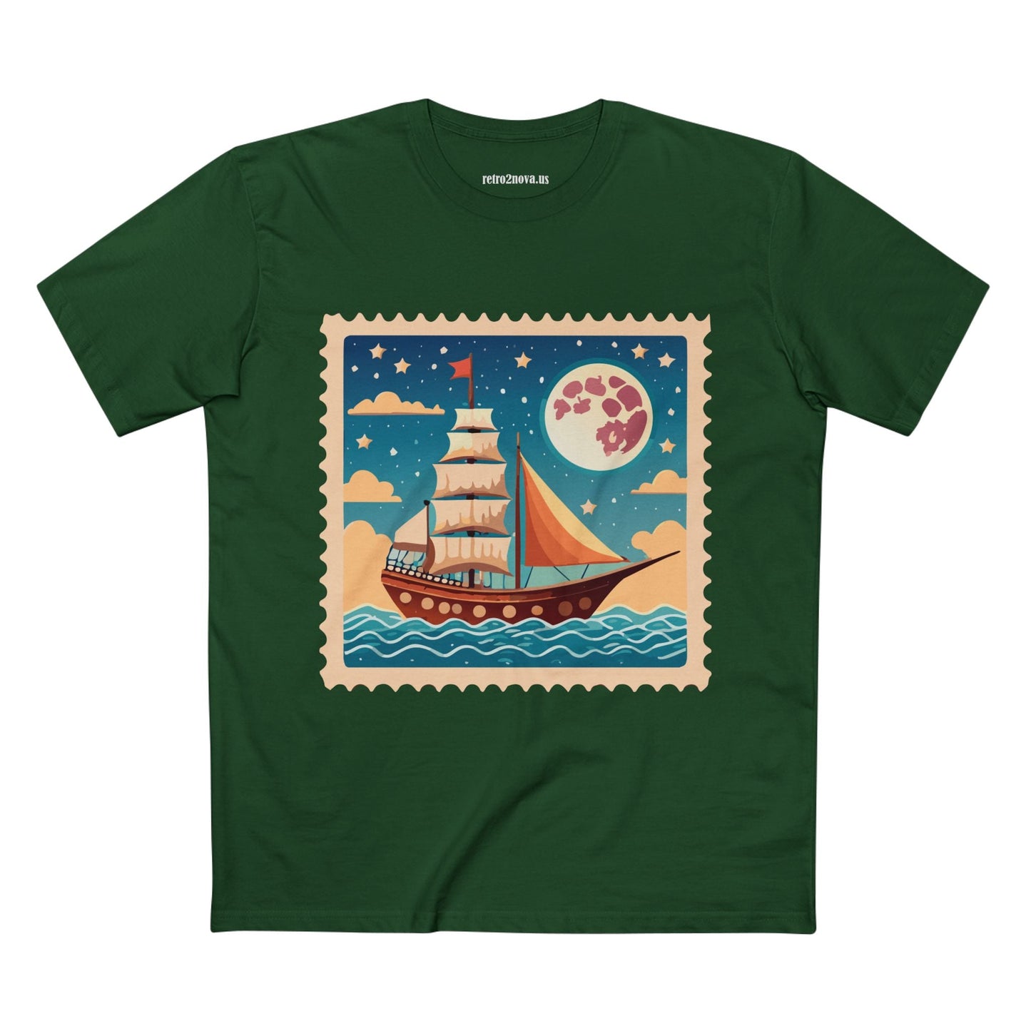 Postage Stamp Shirt Unisex Premium Cotton Tee With Original Art Design By Retro2Nova