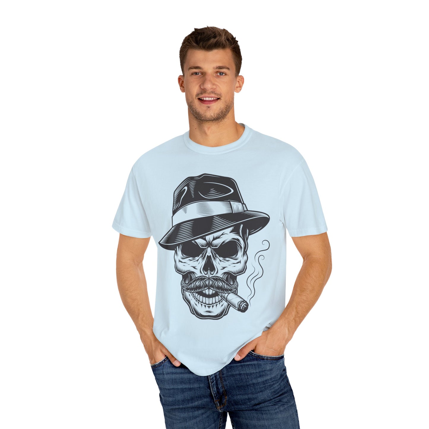 Unisex Cotton Tee Shirt with Skull