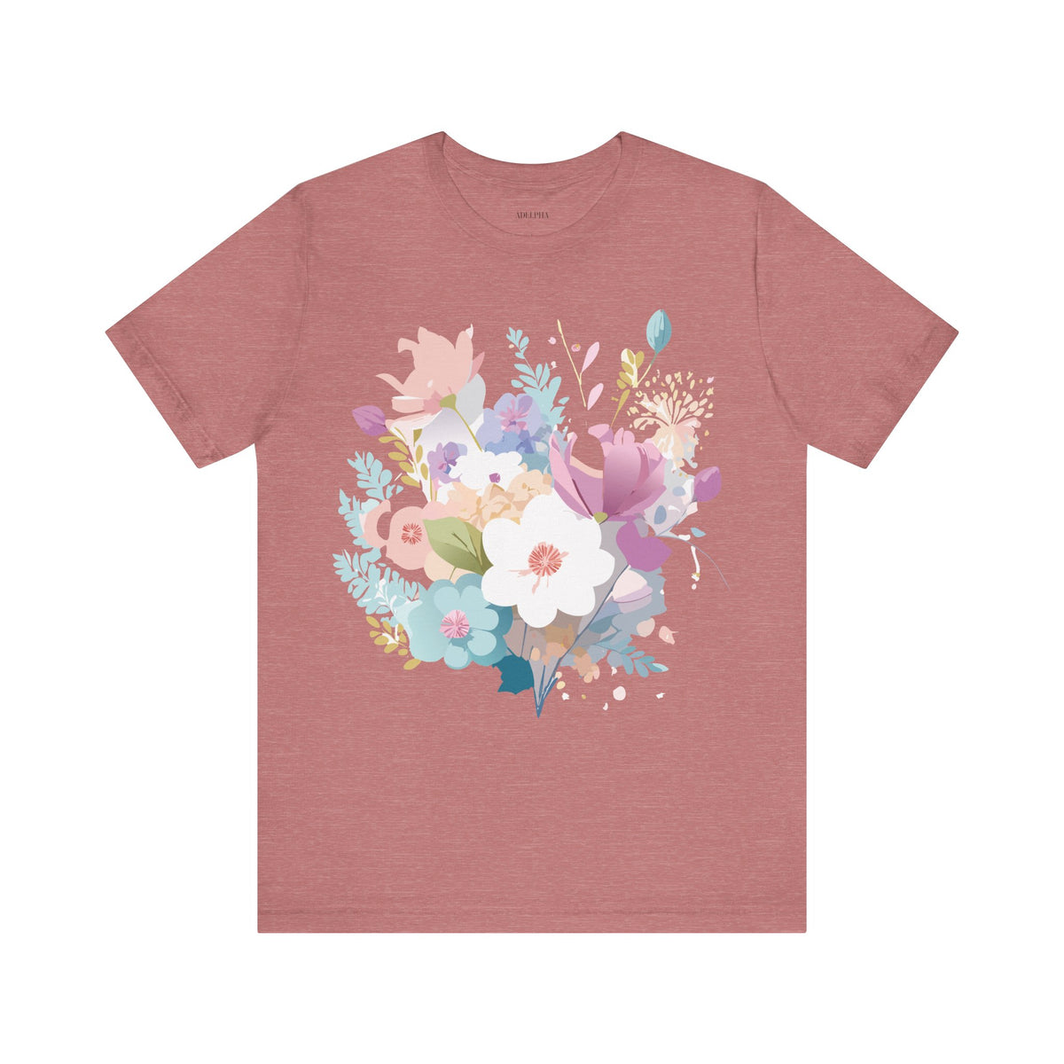 Floral Graphic Tee Shirt - Bella+Canvas Unisex 100 Cotton 42