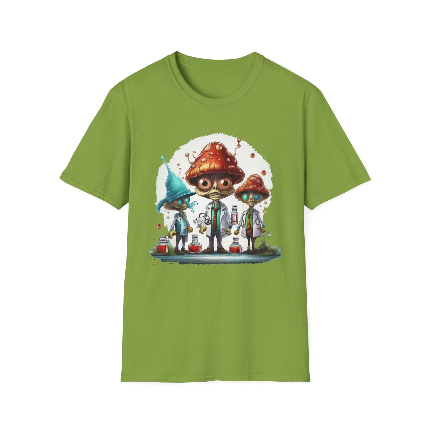 Mashroom Tee Shirt Unisex Funny Mashroom Design Cotton Tee Gildan Softstyle 64000
