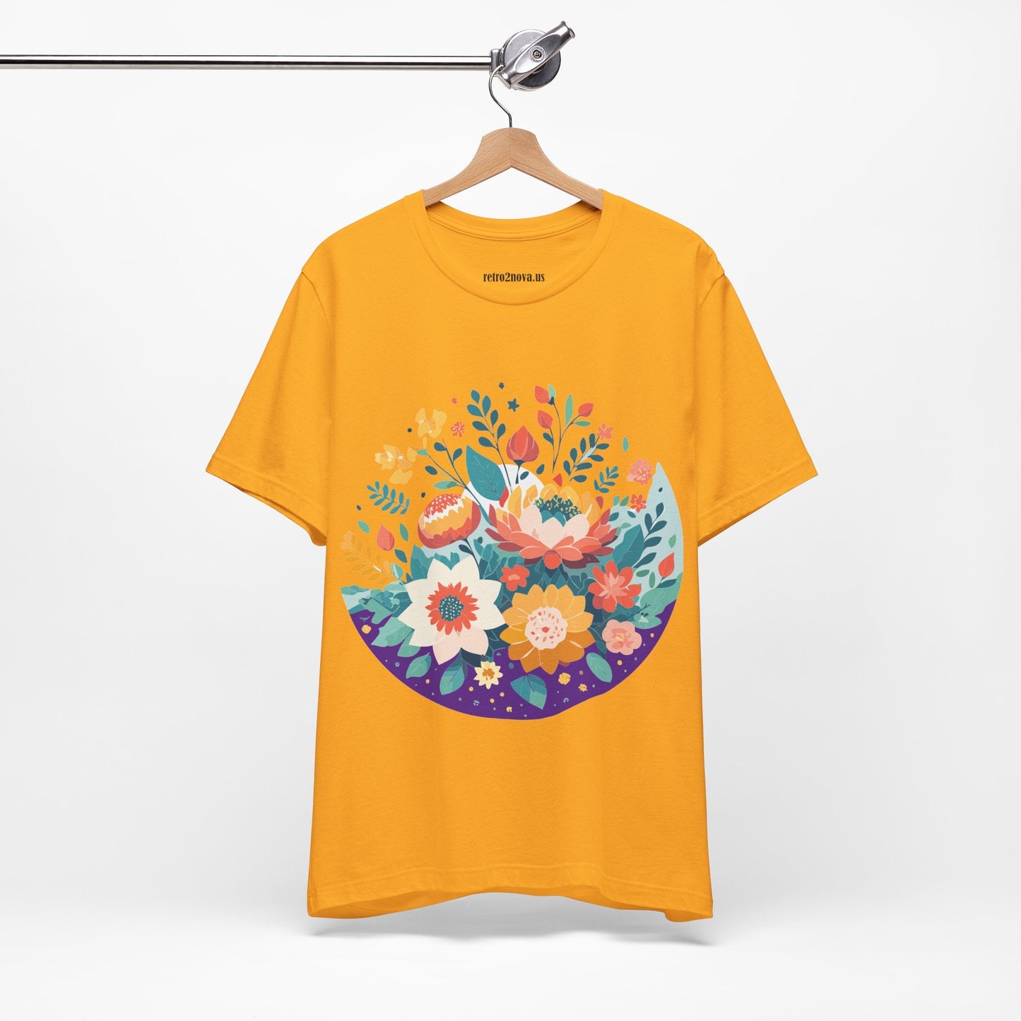 Flowers Shirt Floral Shirt Unisex Jersey Short Sleeve Tee Breathable Fabric Free Shipping