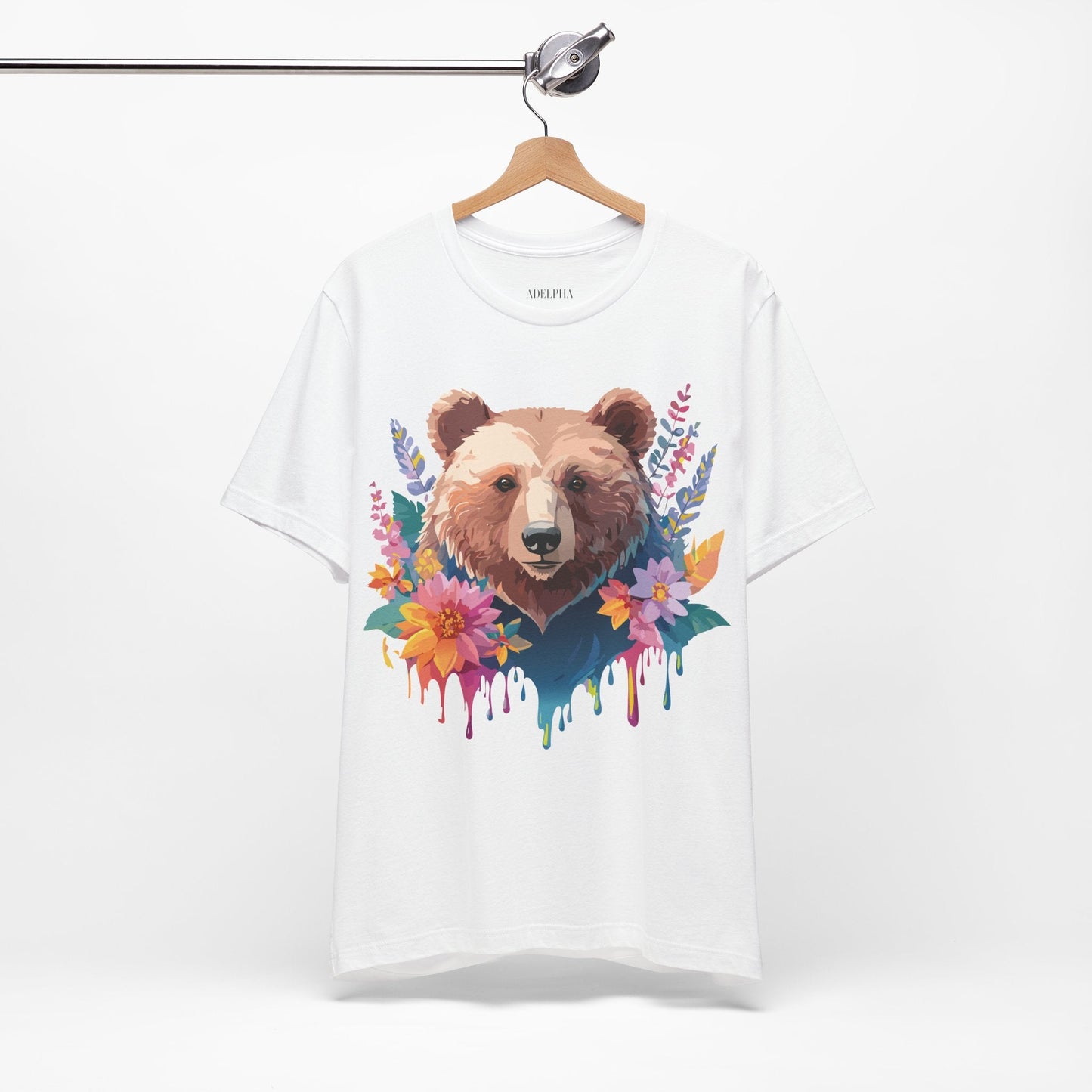 Adelpha Bear Graphic Tee Unisex Short Sleeve Vintage Inspired Art Shirt
