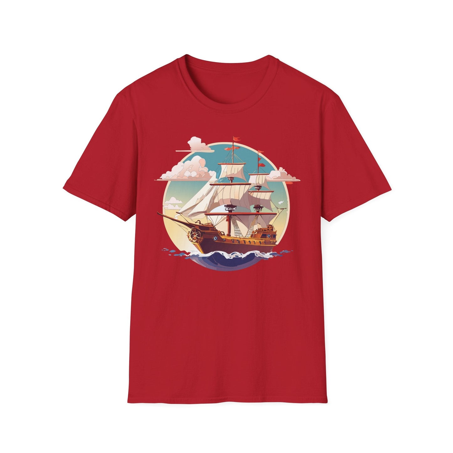 Unisex Ship T Shirts Frigate Vessel Tee Shirt Gildan Softstyle 64000 Cotton Comfort Premium Tee