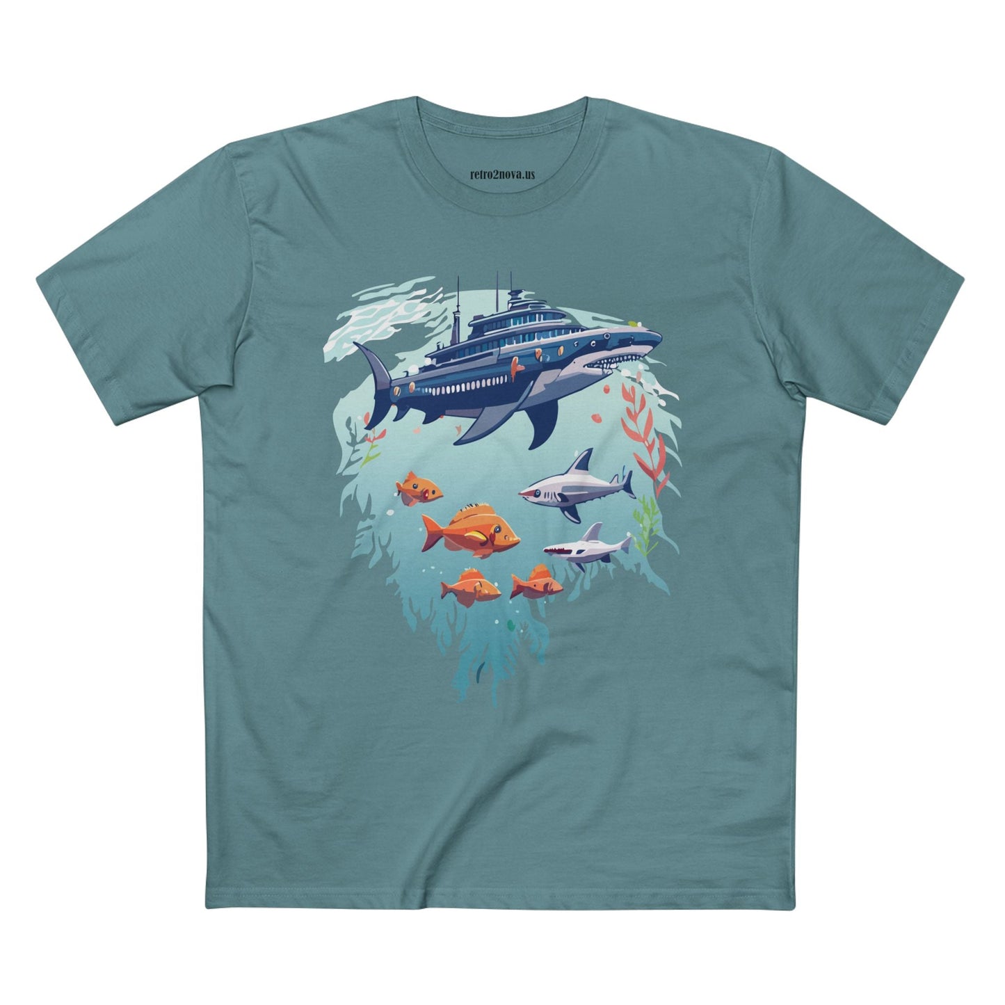 Ocean Pacific Shirt Unisex Premium Cotton Art Tee Original Art Design Retro2Nova Ocean Collection