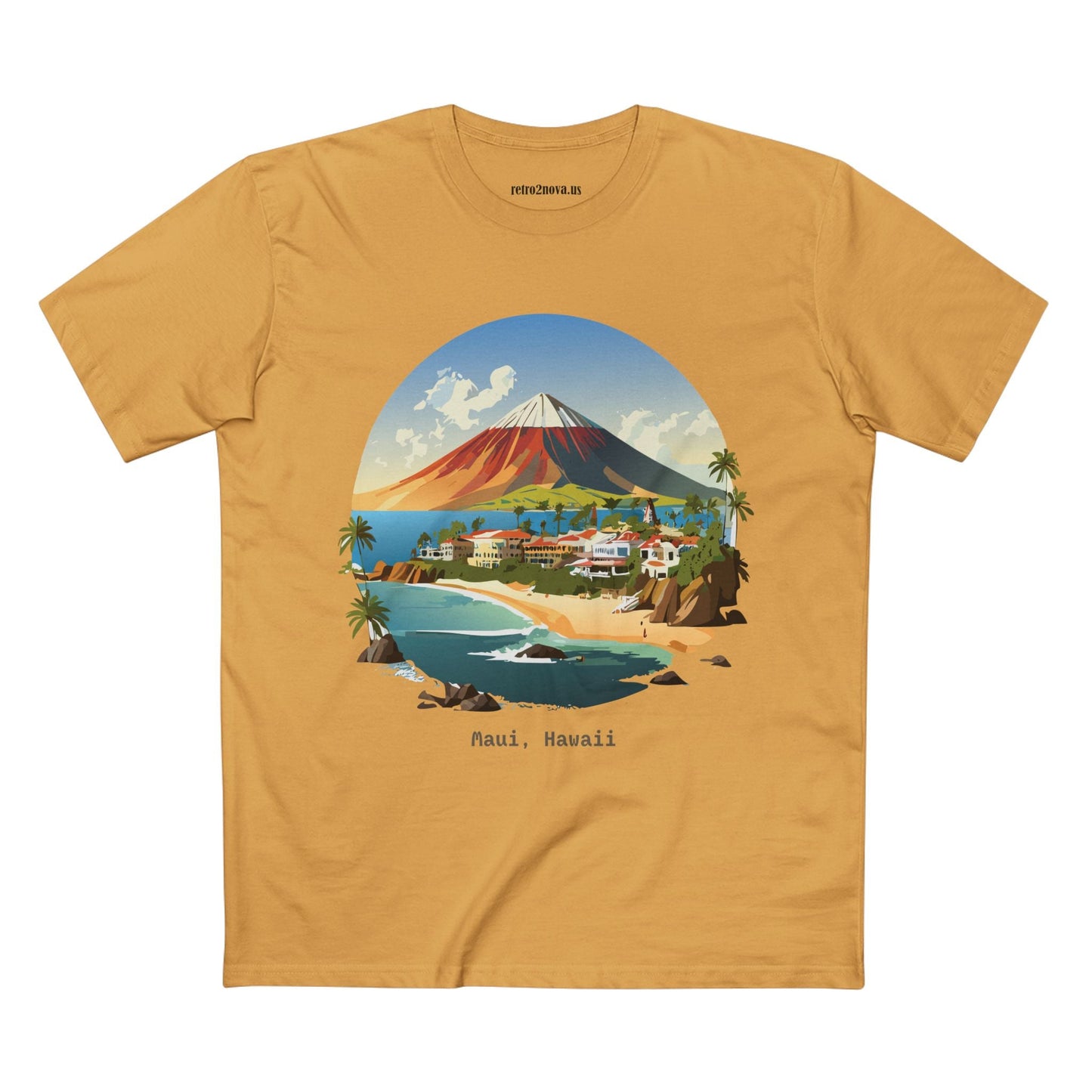 Unisex Travel Shirt Hawaii Style Original Art Design Tee TT-37 Premium Cotton Breathable Comfort