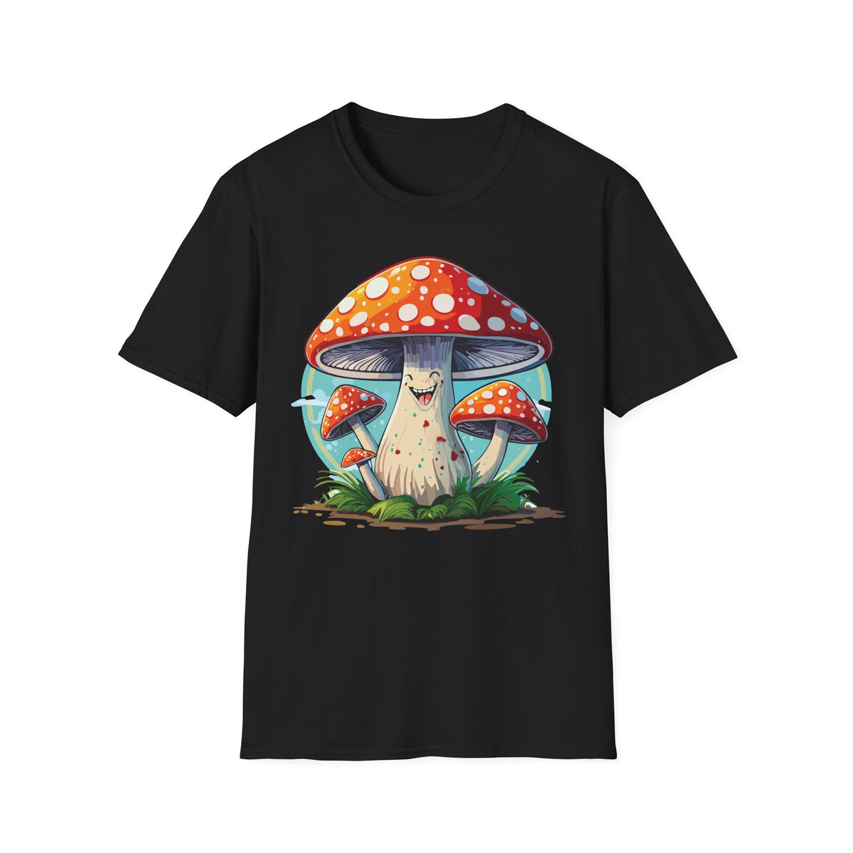 Funny Mashroom Graphic Tee Gildan Unisex 100 Cotton Tee Shirt h26