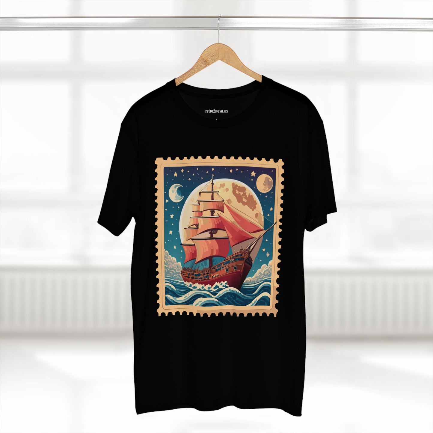 Postage Stamp Shirt Unisex Art Tee Premium Cotton Staple Retro2Nova Art Collection
