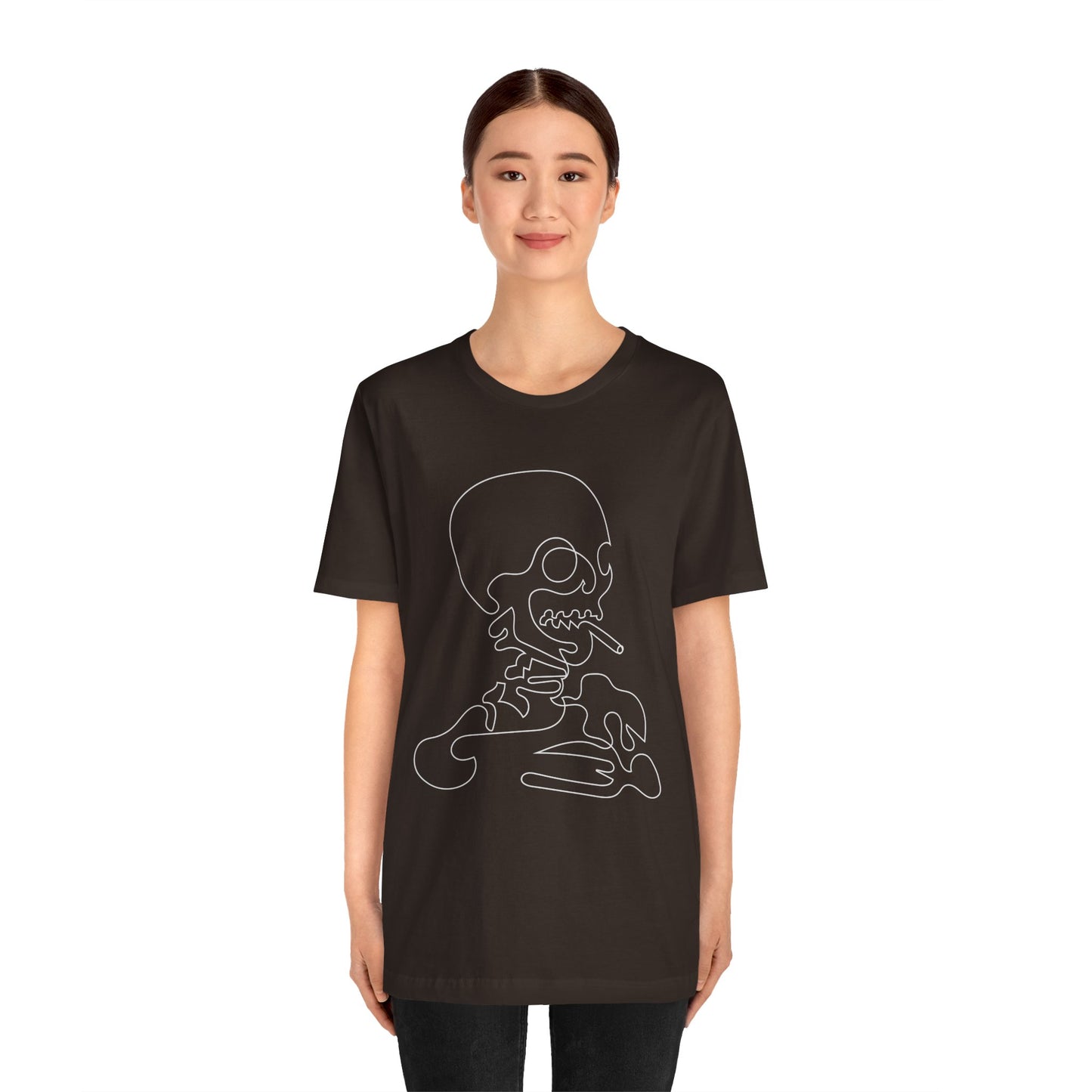 Unisex Cotton Tee Shirt with Skull