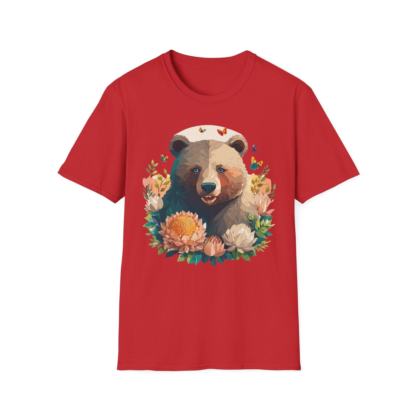 Bear T Shirt Unisex Teddy Bear Shirt Softstyle 100 Percent Ring Spun Cotton Tee Essentials