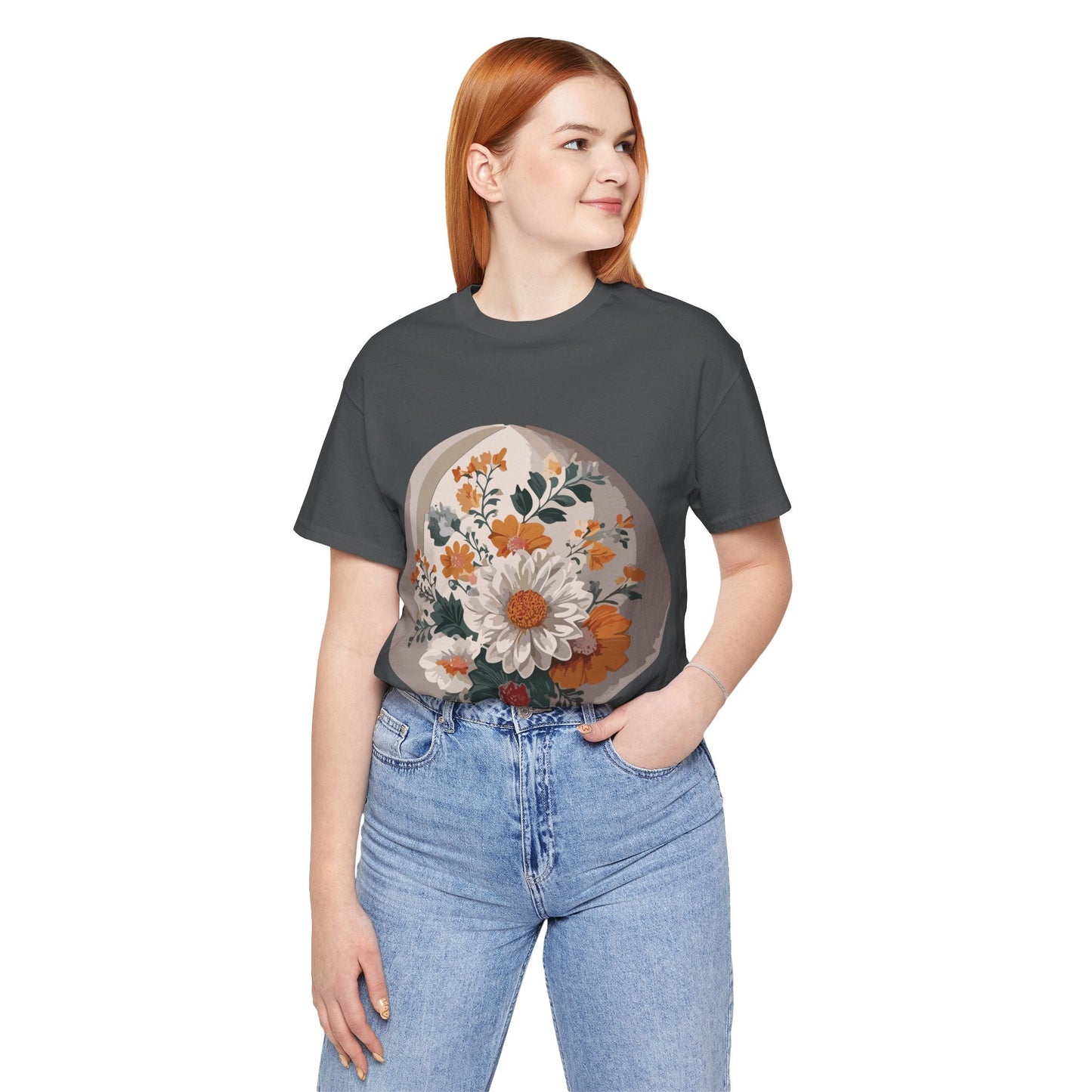 Retro2Nova Floral Shirt Unisex Jersey Short Sleeve Tee From Flowers Collection Free Shipping