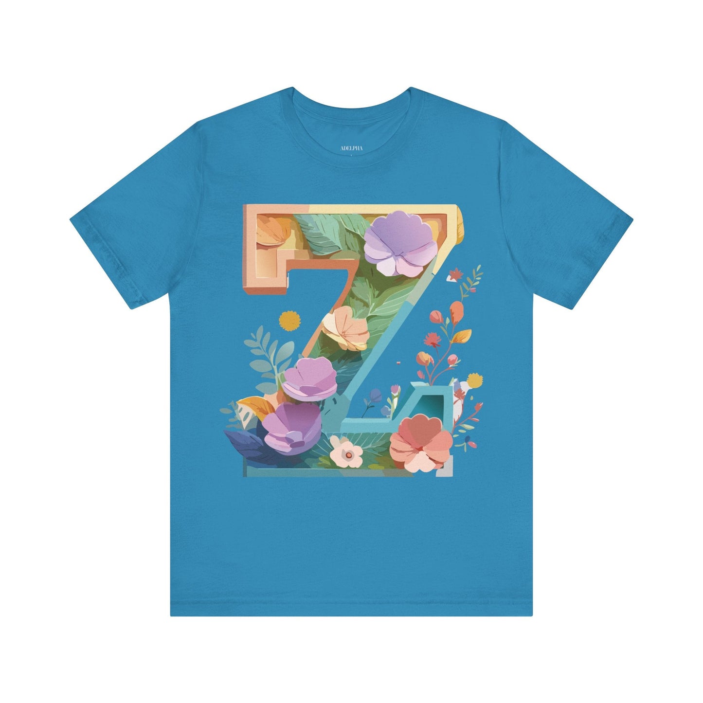 Letter Z Unisex Graphic Tee Vintage Inspired Artwork Jersey Short Sleeve