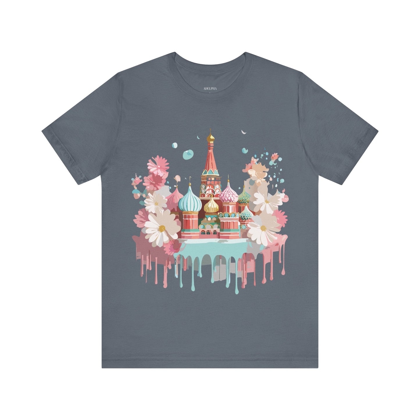 Unisex Moscow Tourist Shirt Graphic Tee by Adelpha Vintage Inspired Art Design Premium Quality