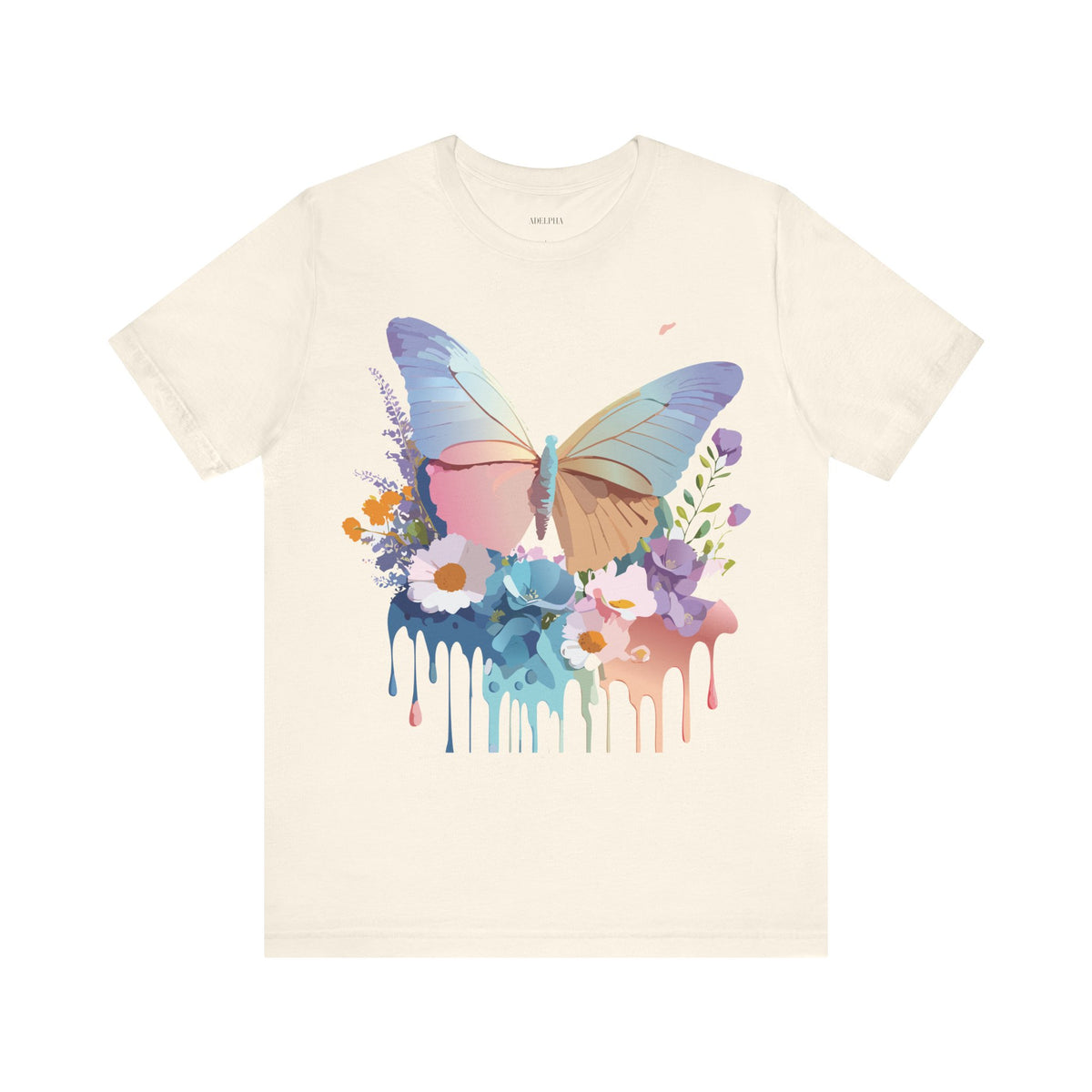 Butterfly Graphic Unisex Cotton Bella+Canvas Tee with Art Design n28