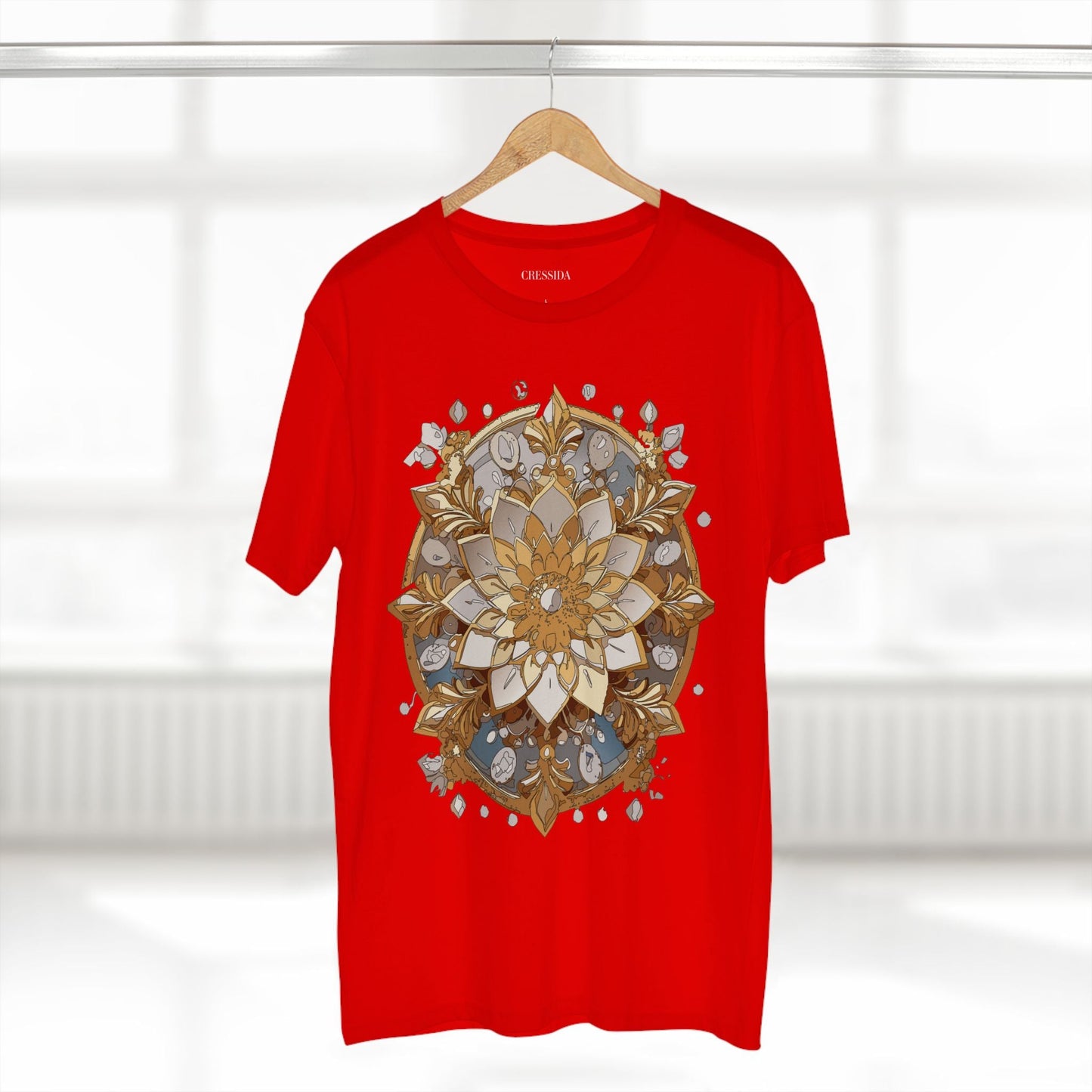 Floral Graphic T-Shirt Unisex 100 Cotton Art Design with Antique Flowers Tee 21