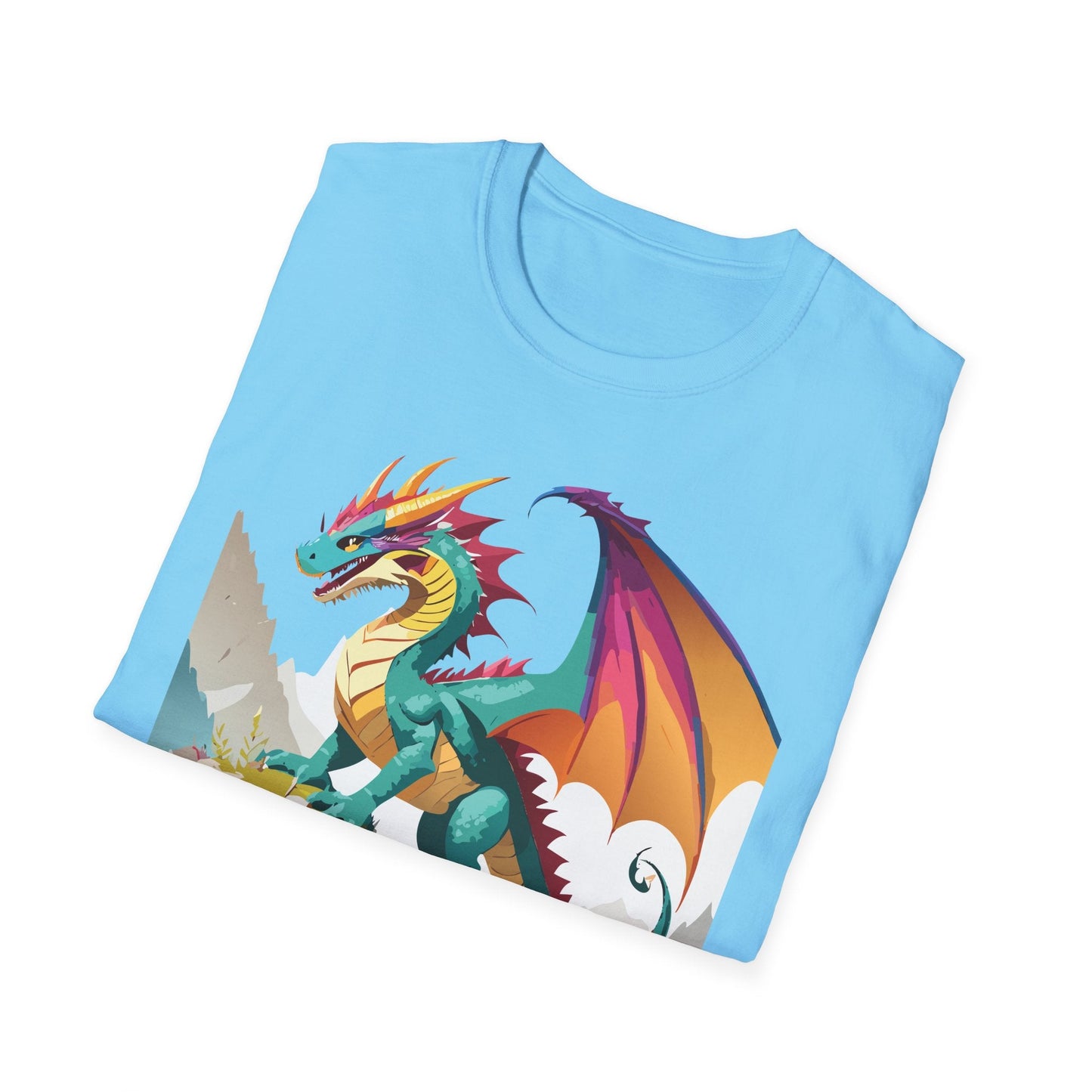 Dragon T Shirt Unisex Dragon Shirt With Animal Art Design Softstyle Cotton Tee Shirt
