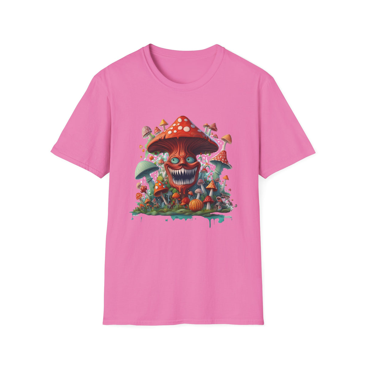 Funny Mashroom Cartoon  Graphic Tee Gildan Unisex 100 Cotton Tee Shirt c26