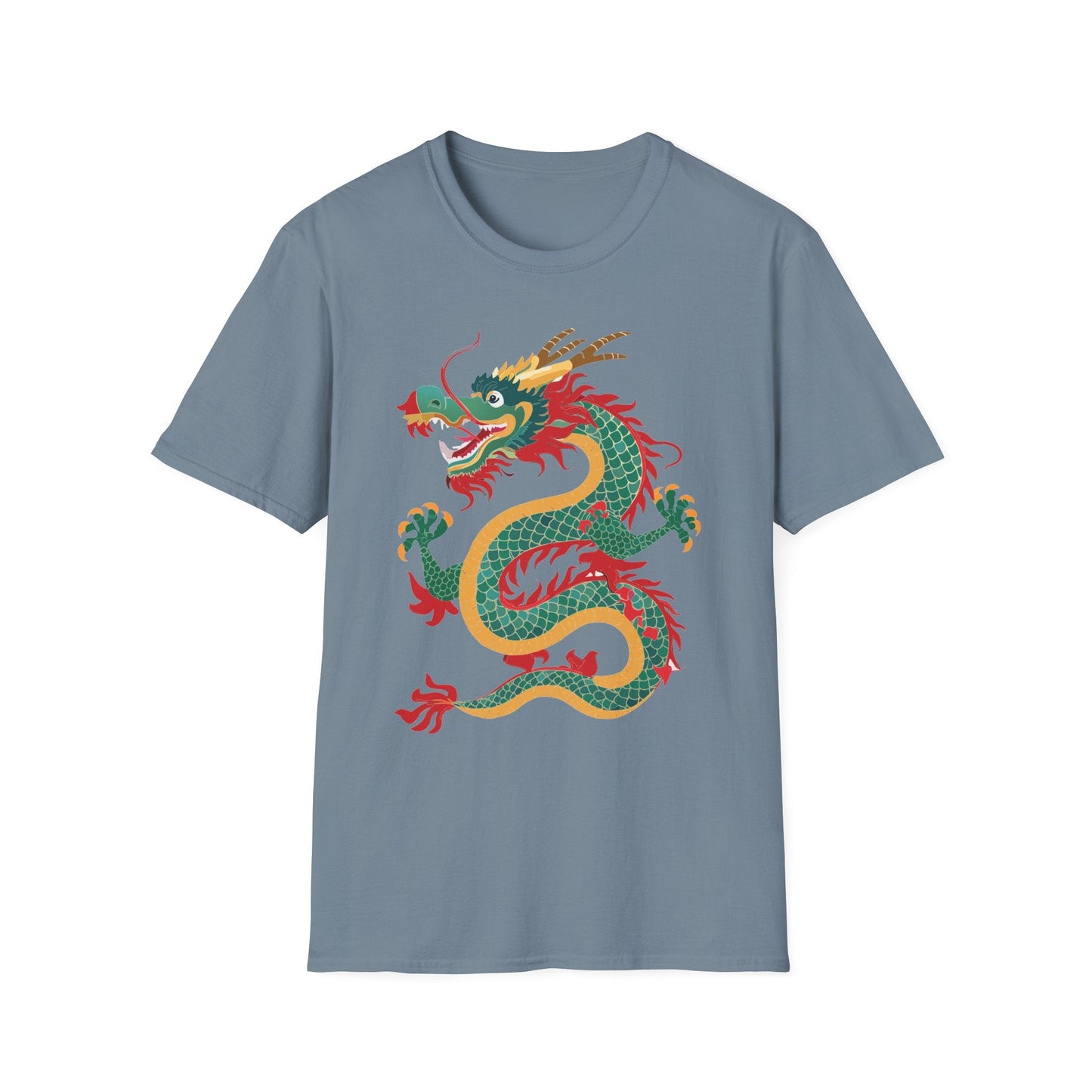 Dragon Graphic Unisex Cotton Softstyle Art Design Tee With Animals 3
