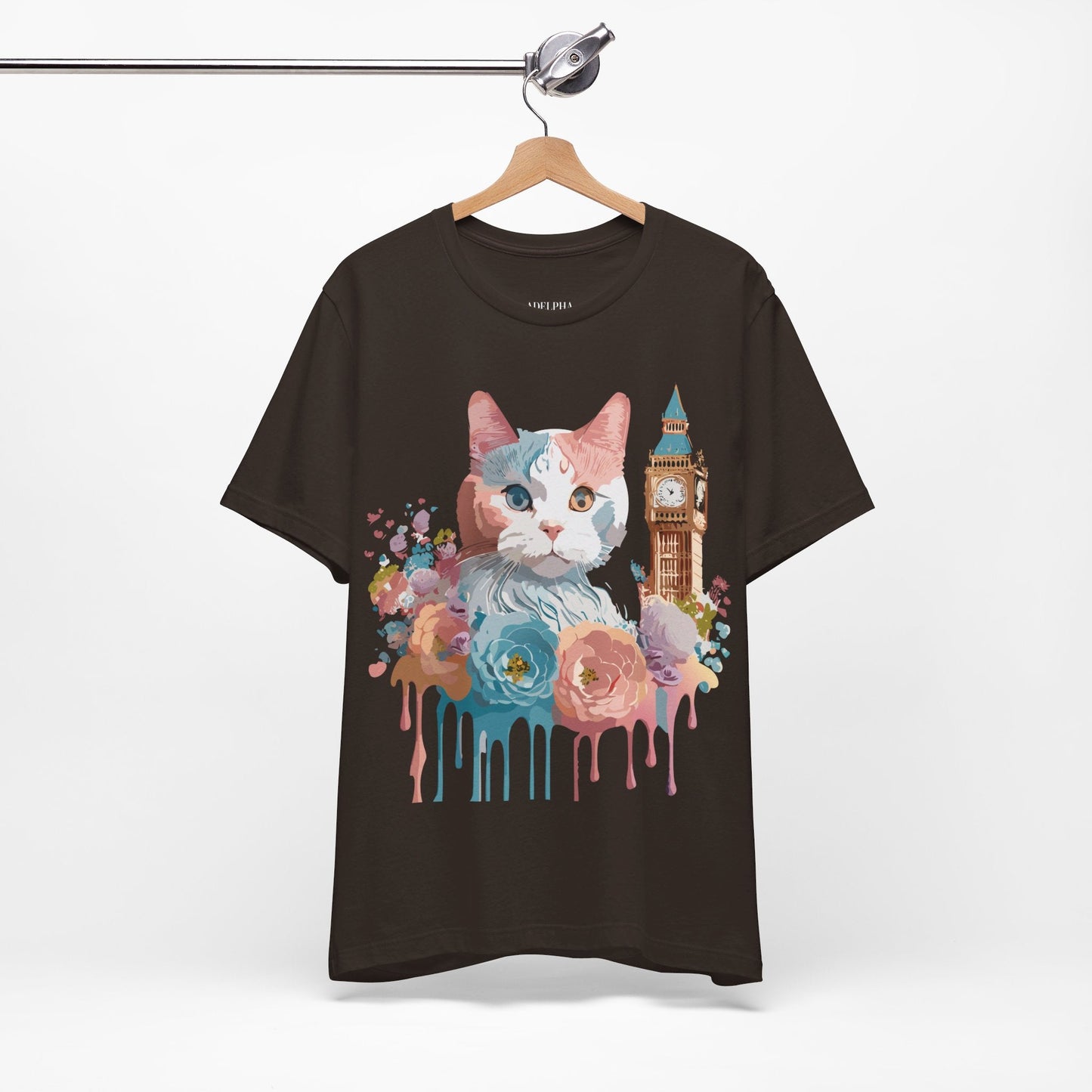 Unisex Cat Graphic Tee With Vintage Inspired Art By Adelpha Brand