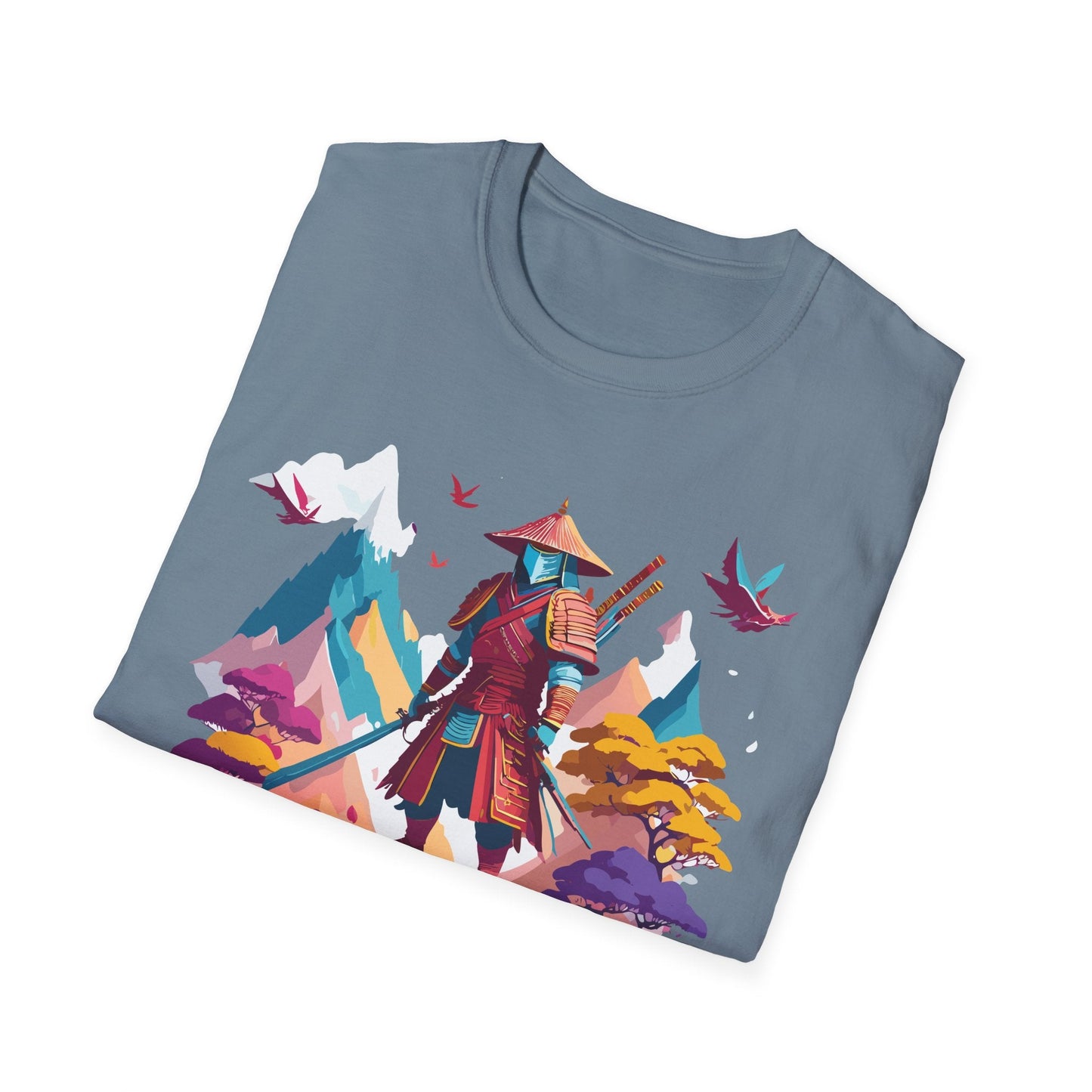 Samurai Shirt Unisex Samurai Tee Short Sleeve Gildan Softstyle 64000 100 Percent Ring Spun Cotton