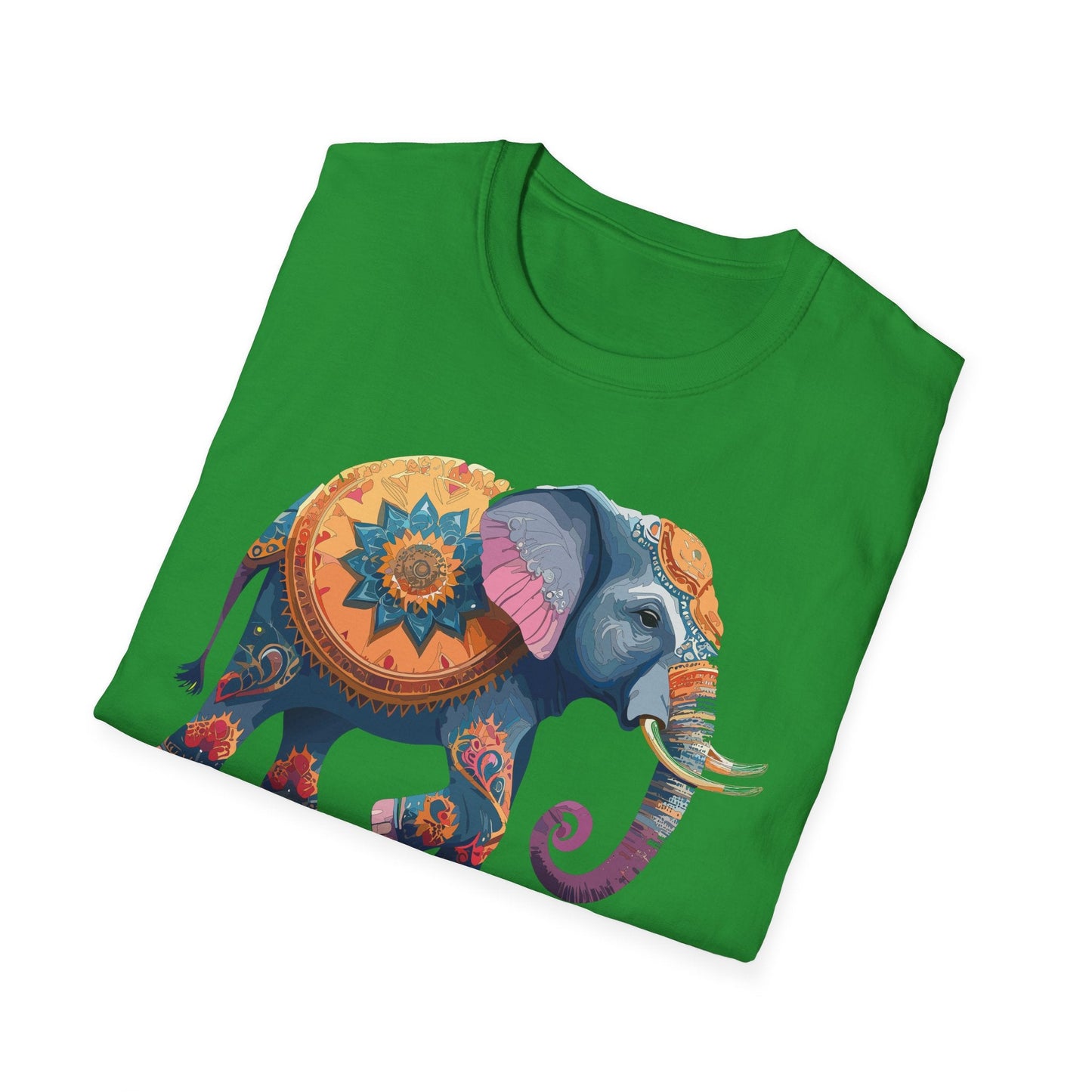 Elephant T Shirt Unisex Gildan Softstyle Tee 100 Percent Ring Spun Cotton Animal Shirt