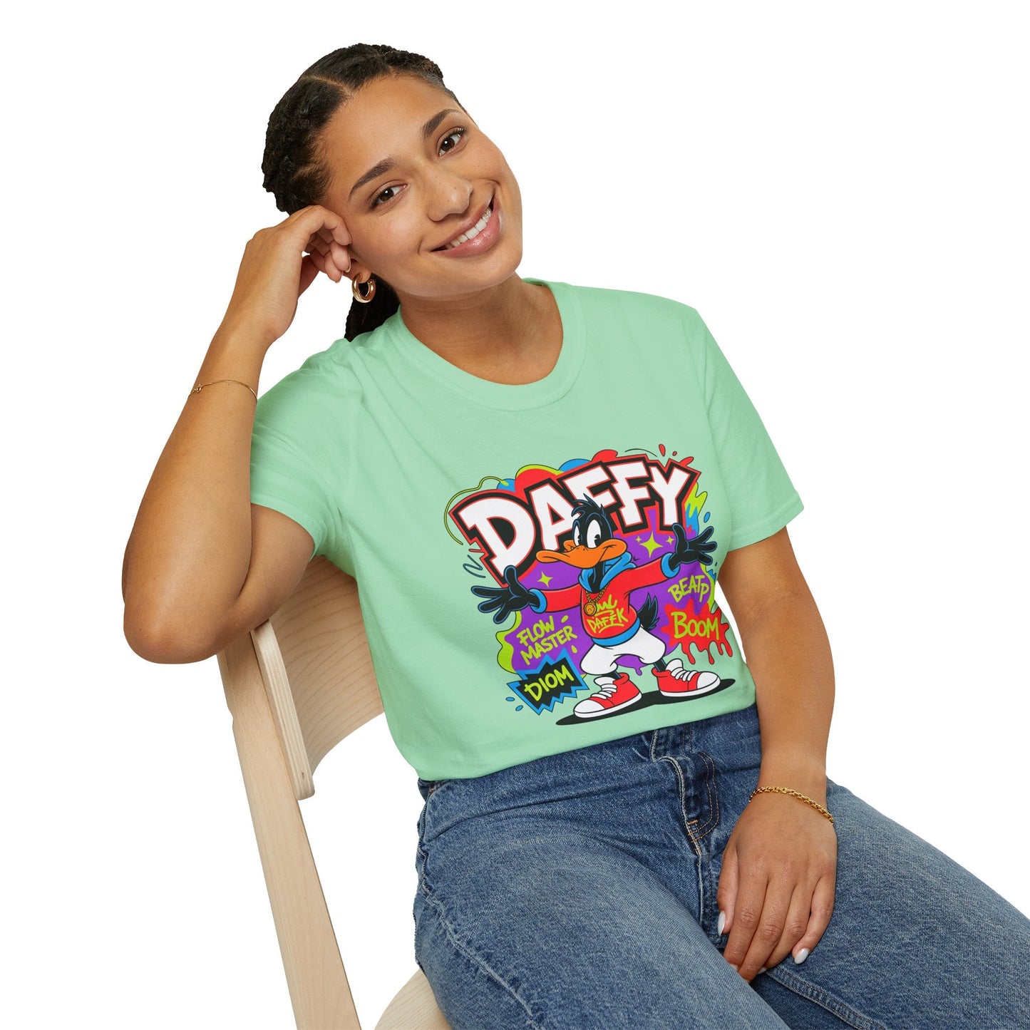 Unisex Cartoon T Shirt With Animation Graphic Funny Animals Tee Gildan Softstyle 64000