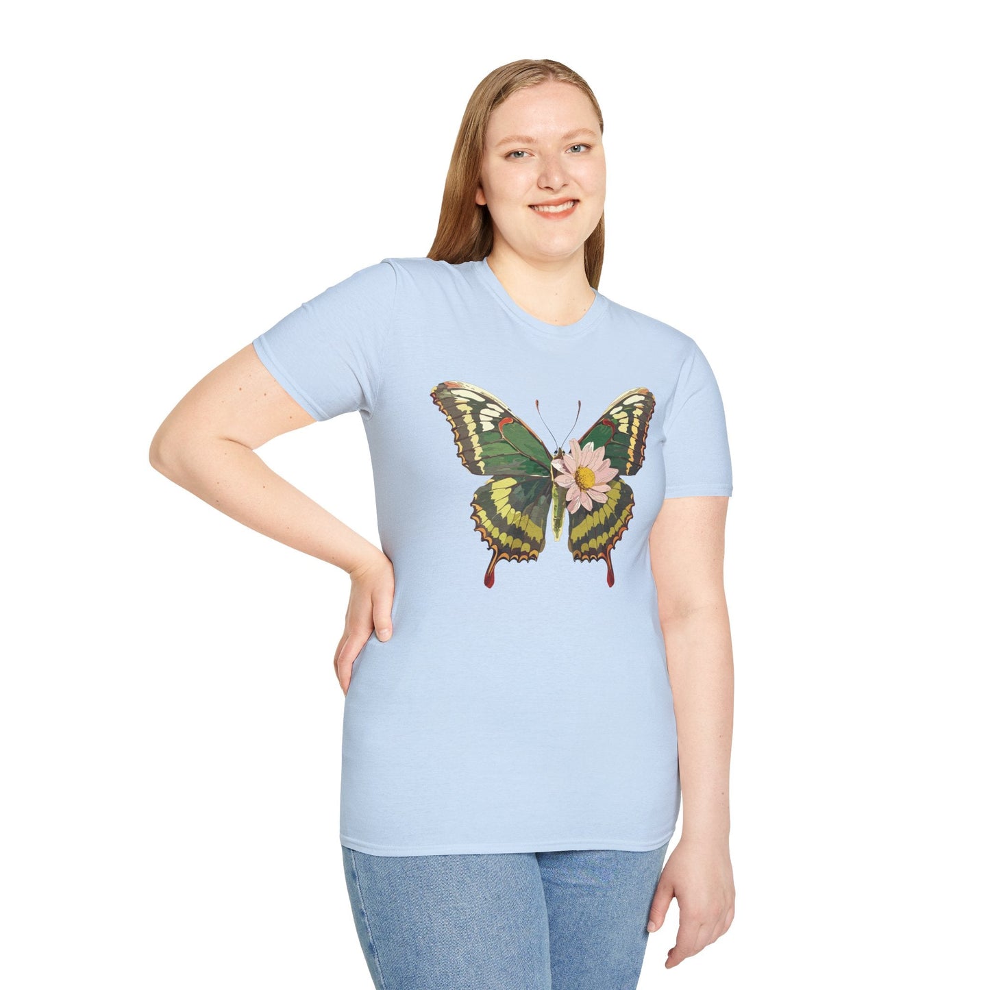 Butterfly Shirt Unisex Monarch Butterfly Tee Gildan Softstyle 64000 100% Ring Spun Cotton