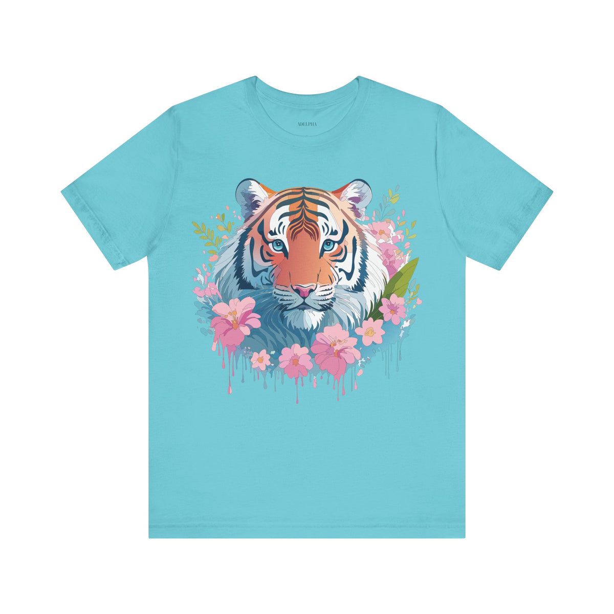 Tiger Graphic Unisex Cotton Bella+Canvas Tee with Art Animal Design e149