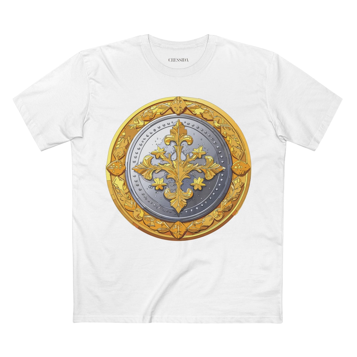 Antique Gold Coin Graphic Design T-Shirt Unisex 100 Cotton With Golden Print Artwork Tee 21
