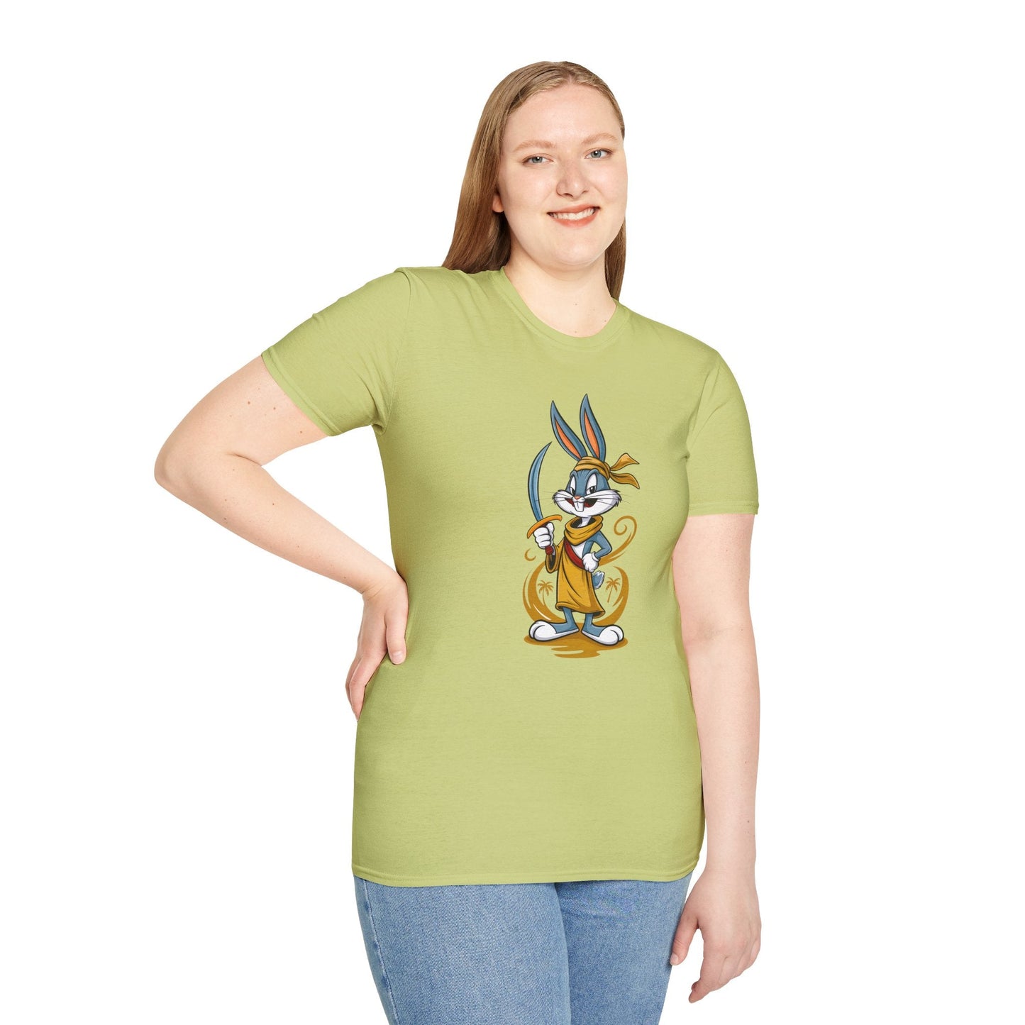 Bugs Bunny T Shirt Unisex Short Sleeve Cartoon Graphic Animation Gildan Softstyle 64000
