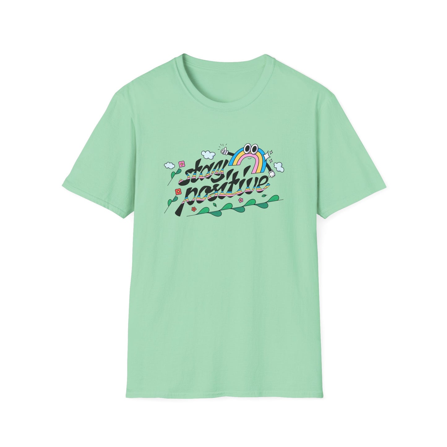 Positive Slogan T Shirts Unisex Softstyle Tee With Positive Words And Good Quotes Gildan 64000