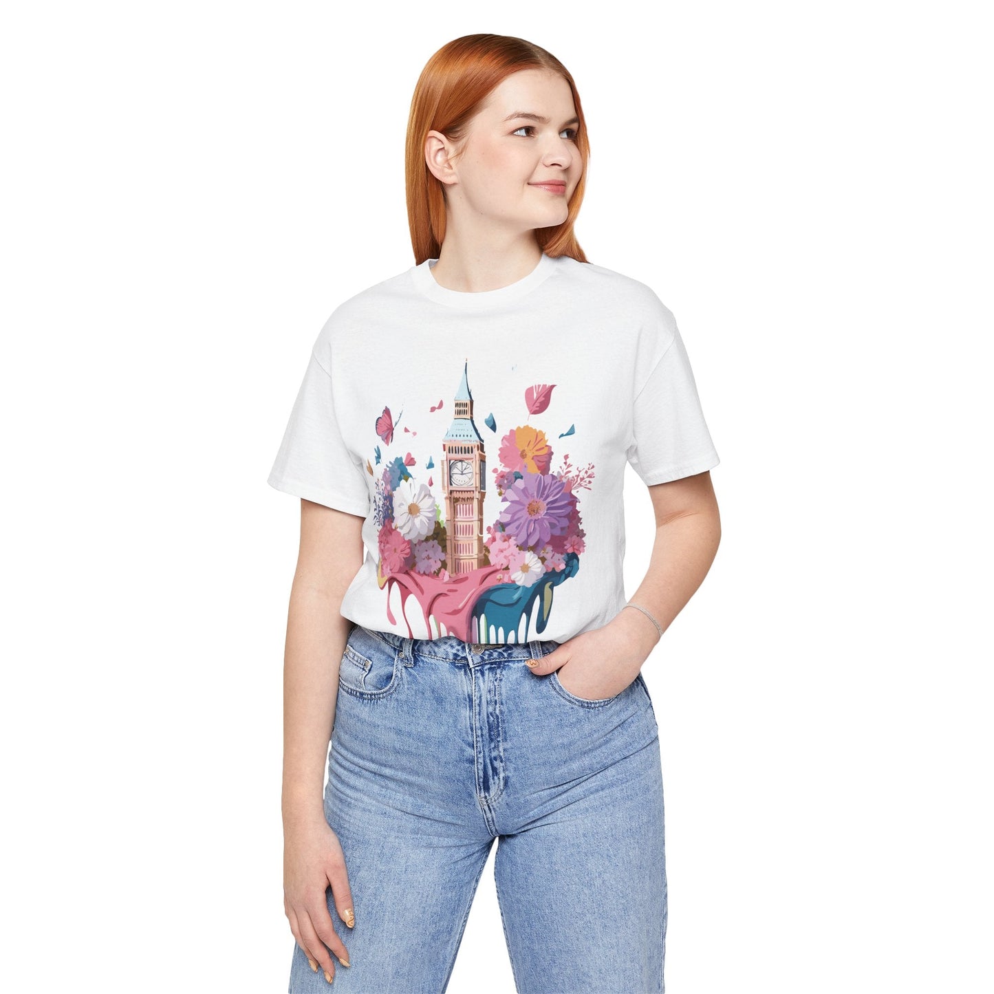 Adelpha London Tourist Unisex Graphic Tee Vintage Inspired Art Design Short Sleeve Shirt