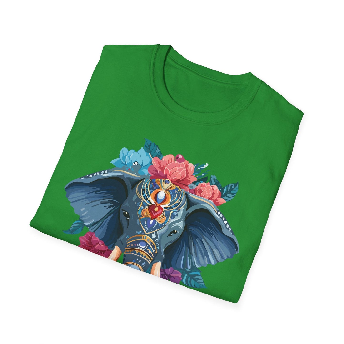 Elephant T Shirt Unisex Softstyle Tee Gildan 64000 100 Percent Ring Spun Cotton Fabric