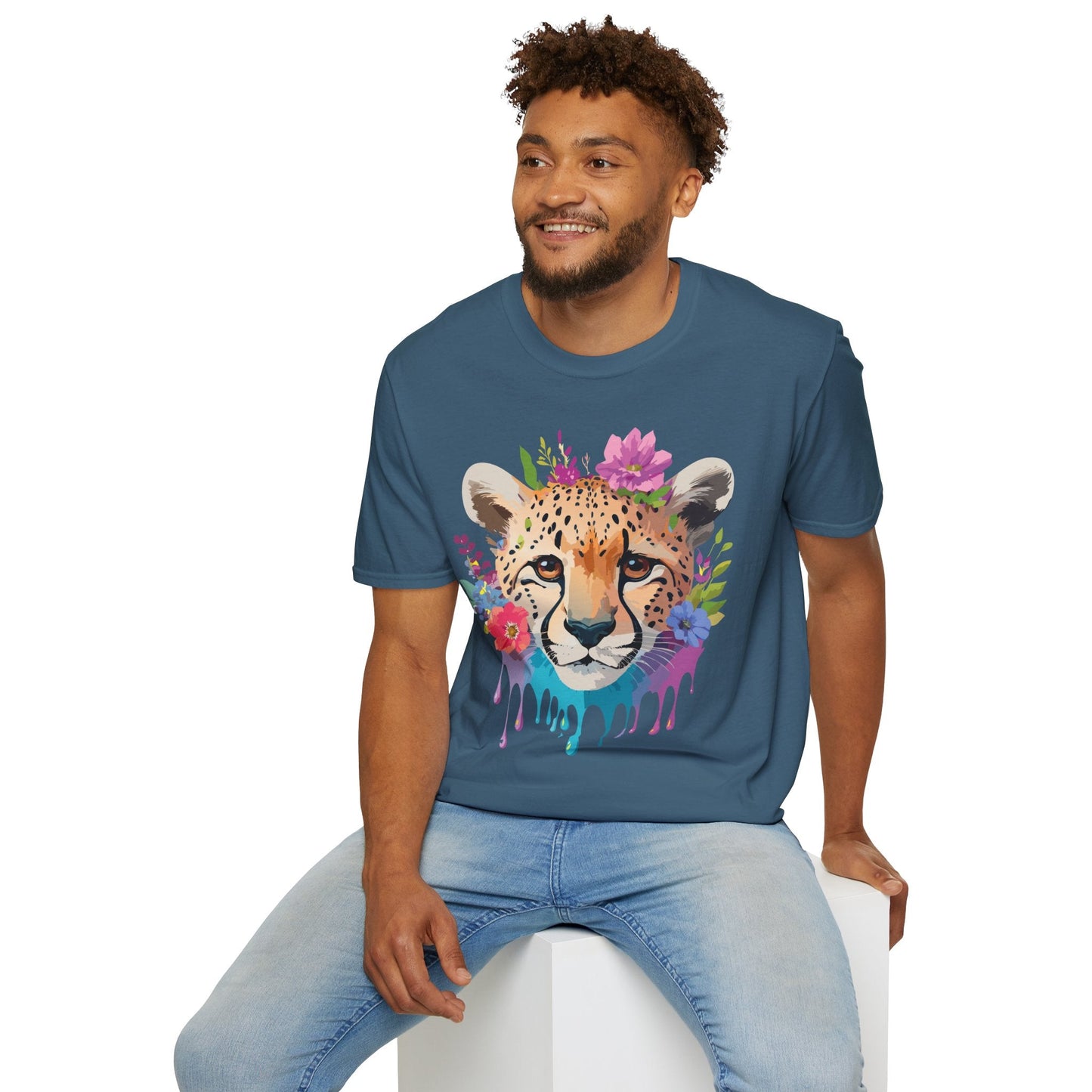 Cheetah Print Unisex Softstyle T Shirt Gildan 64000 Tee For Everyday Comfort