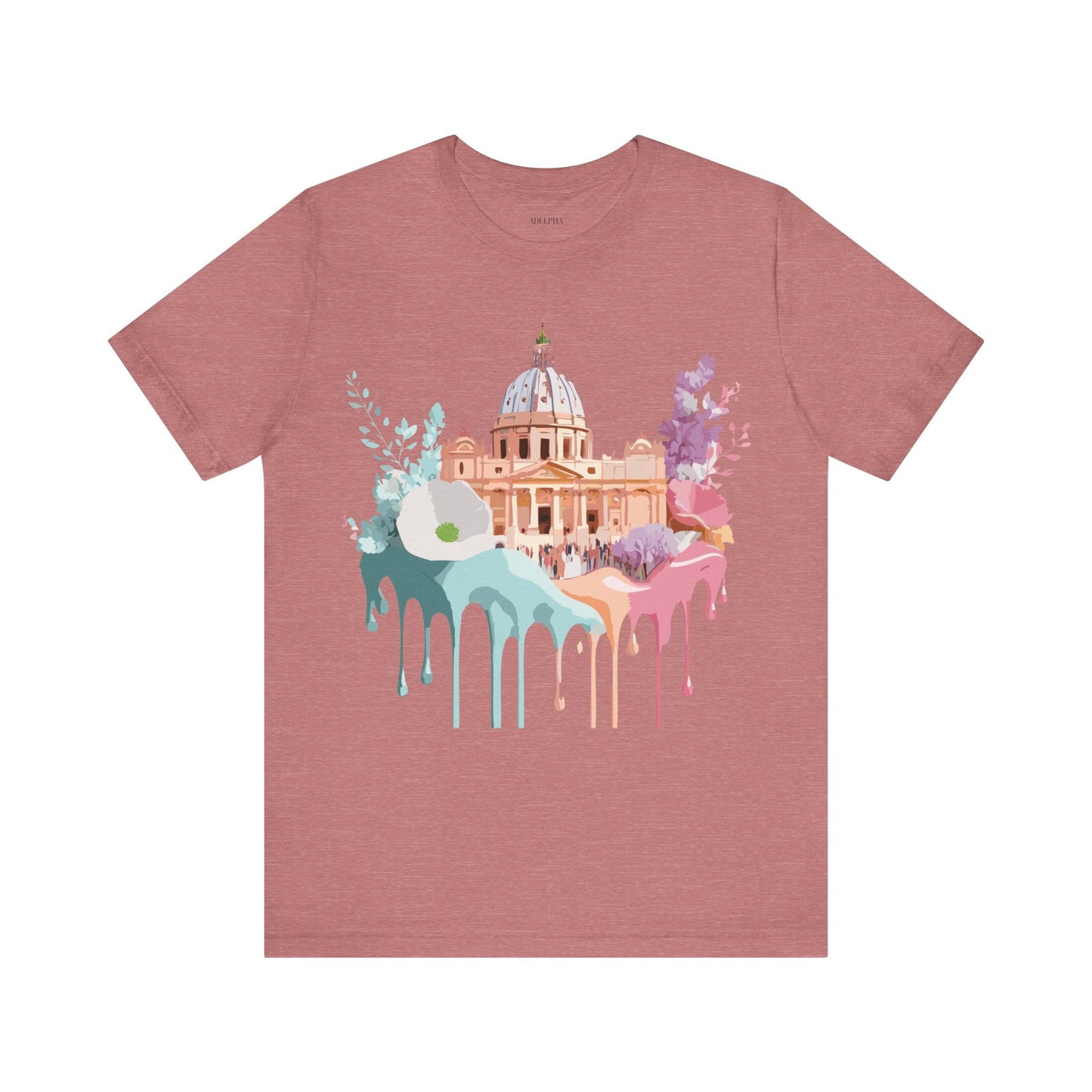 Adelpha Vintage Rome Tourist Shirt Graphic Tee Unisex Short Sleeve Art Design Artwork