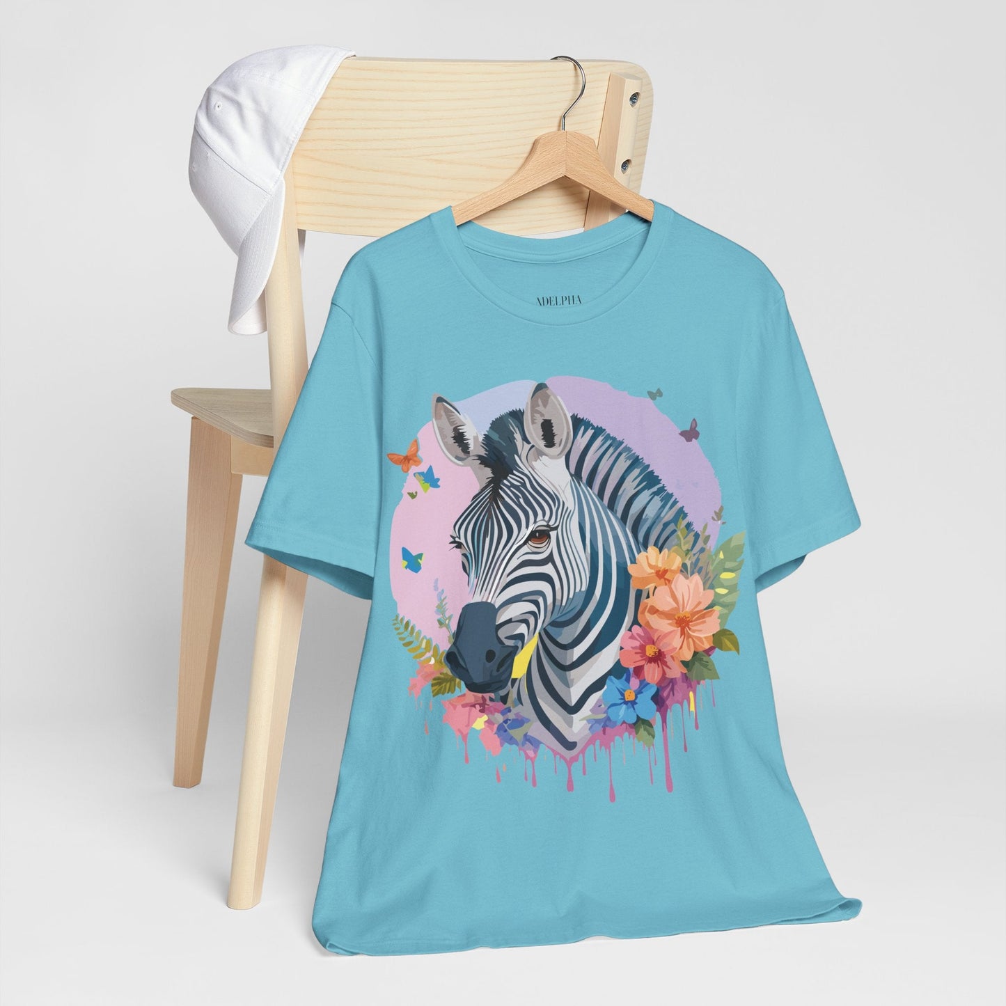 Zebra Graphic Unisex 100 Cotton Vintage Animal Art T-Shirt 3