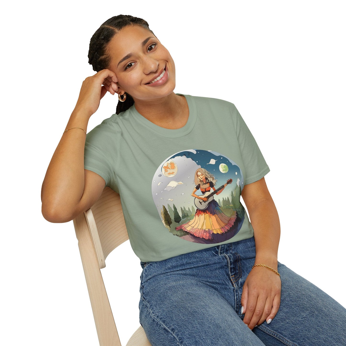 Womens Graphic T Shirts Art Design Tee Softstyle 64000 Ring Spun Cotton Comfort Everyday