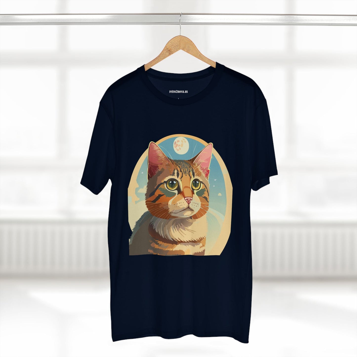 Cat Shirt Unisex Premium Cotton Tee With Original Cat Art Design Retro2Nova Soft Breathable Regular Fit