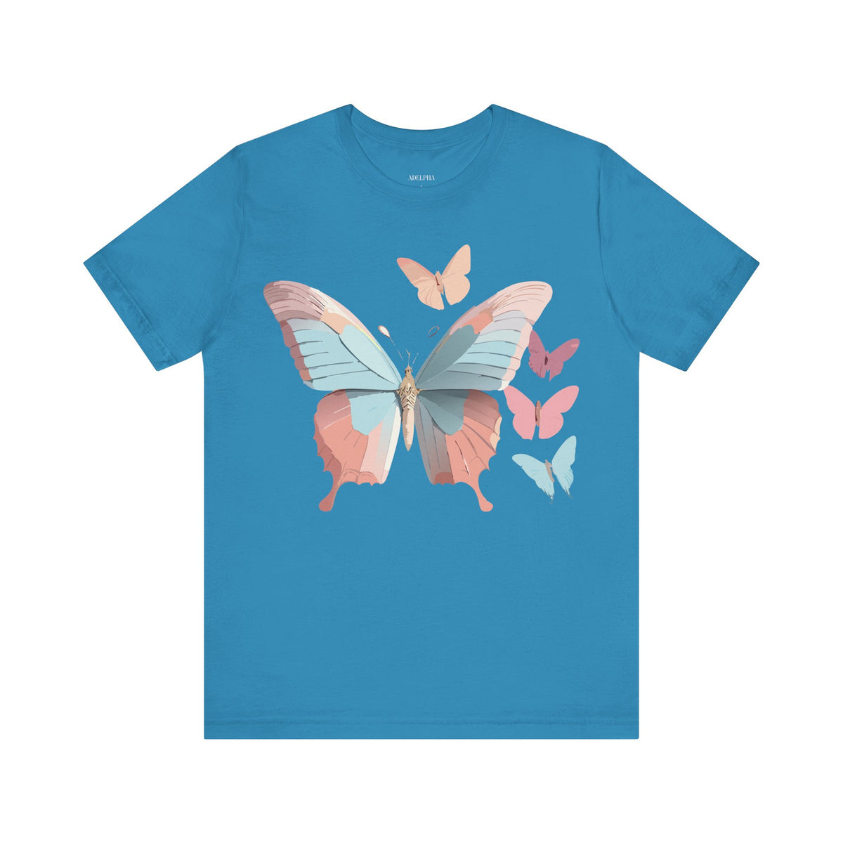 Butterfly Graphic Unisex Cotton Bella+Canvas Tee with Art Design n93